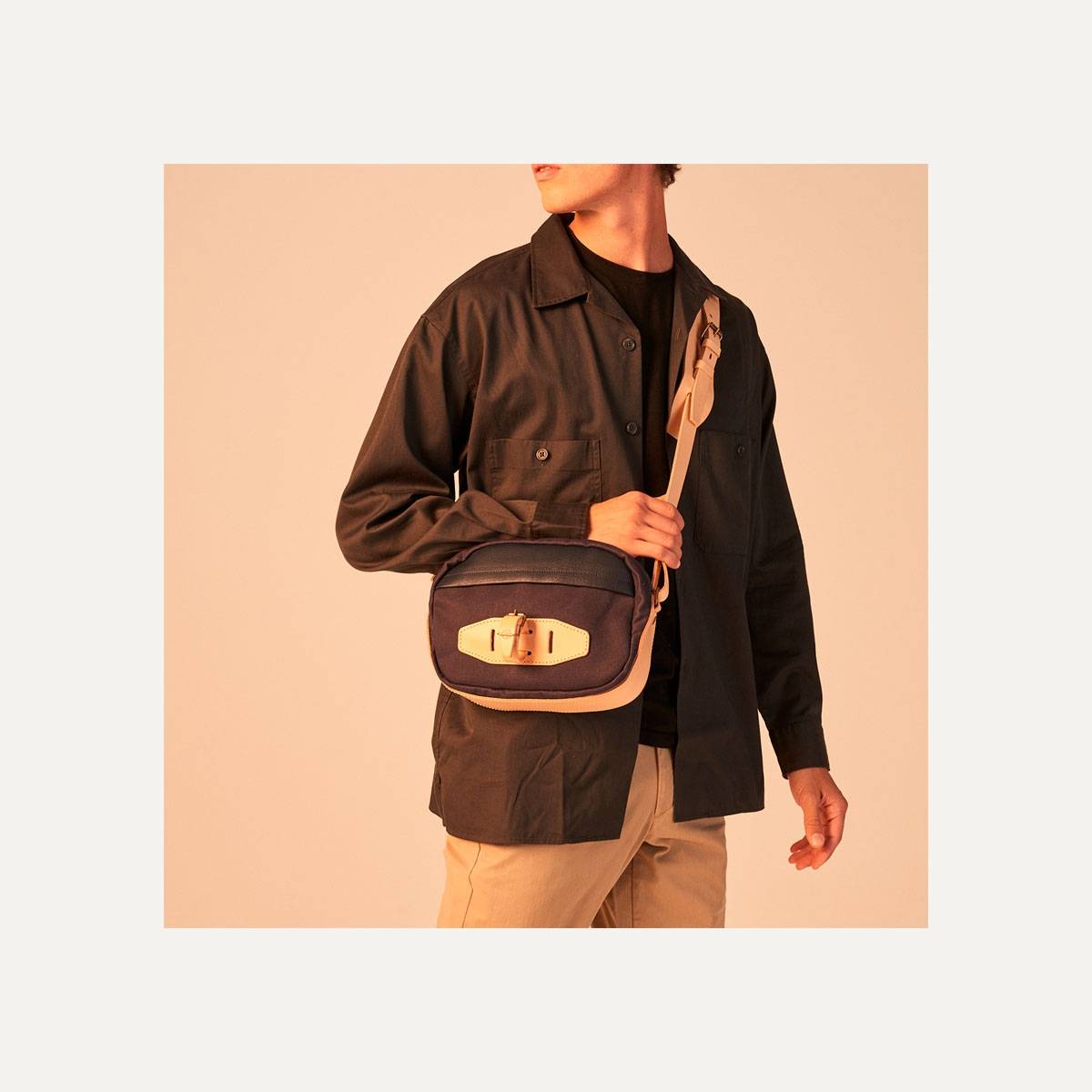 Honshu Belt bag - Navy blue/Natural (image n°9)