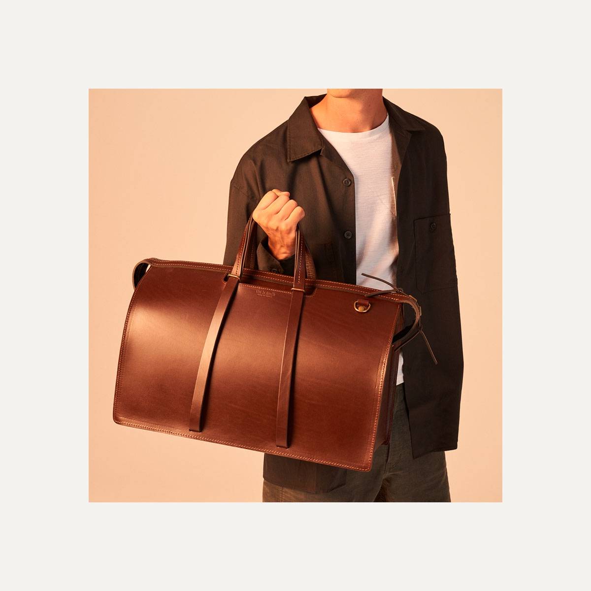 Jules Leather Holdall - Pain Brûlé (image n°15)