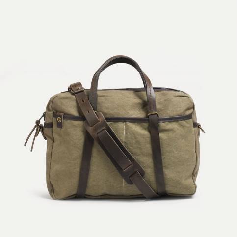 Sac business Report toile & cuir - Camel BM