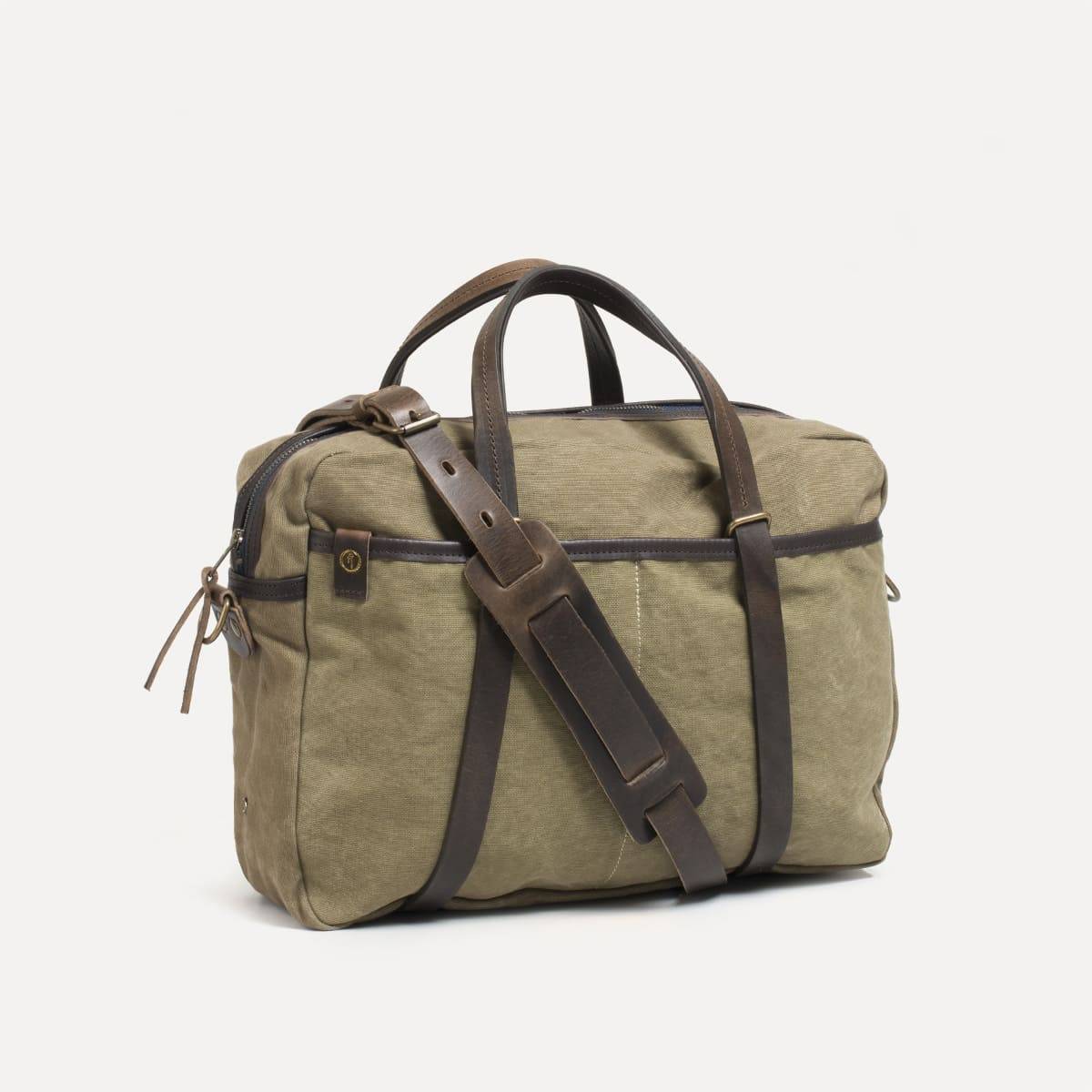 Sac business Report toile & cuir - Camel BM (image n°2)
