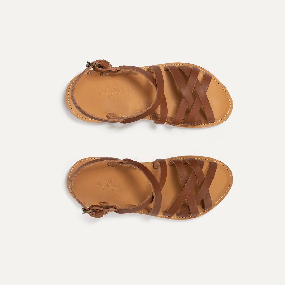 Majour leather sandals - Pain Brûlé (image n°1)