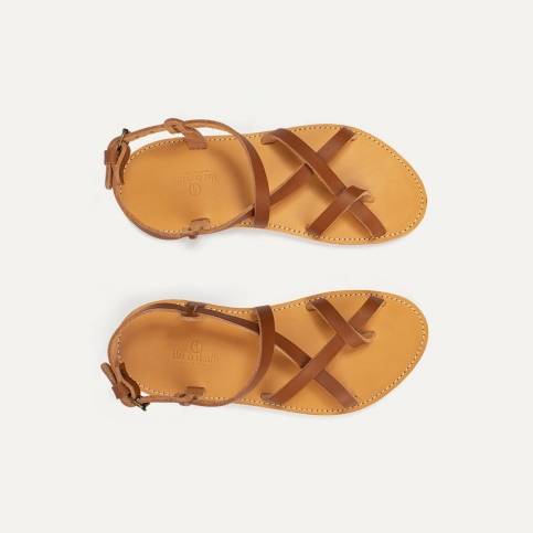 Sandales cuir Nara - Pain Brûlé