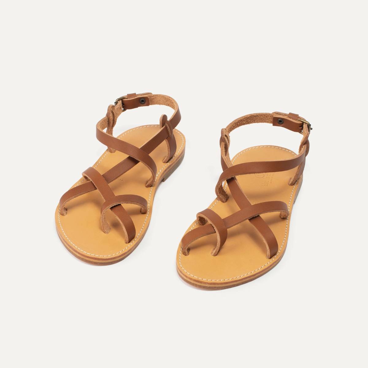Nara leather sandals - Pain Brûlé (image n°5)