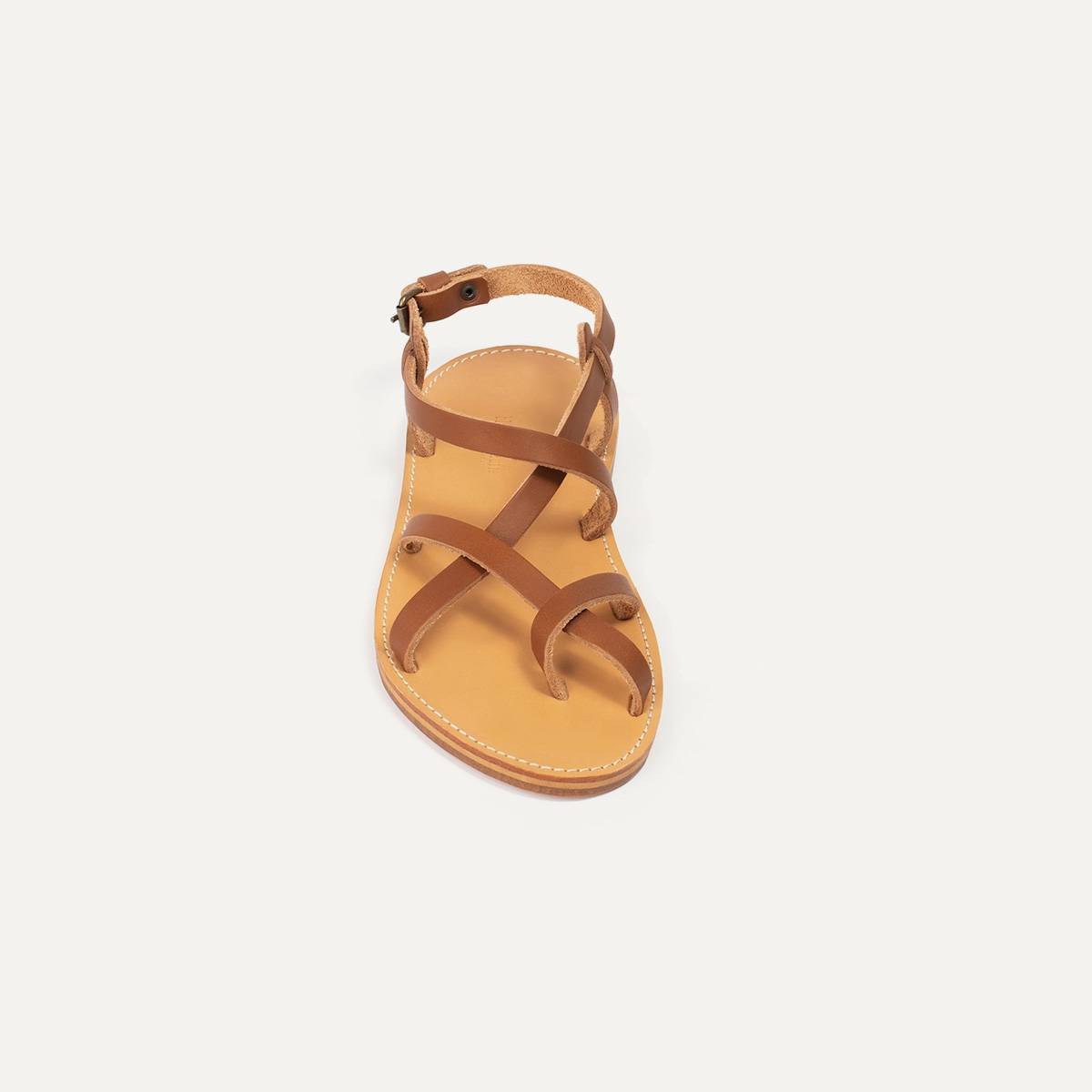 Nara leather sandals - Pain Brûlé (image n°3)