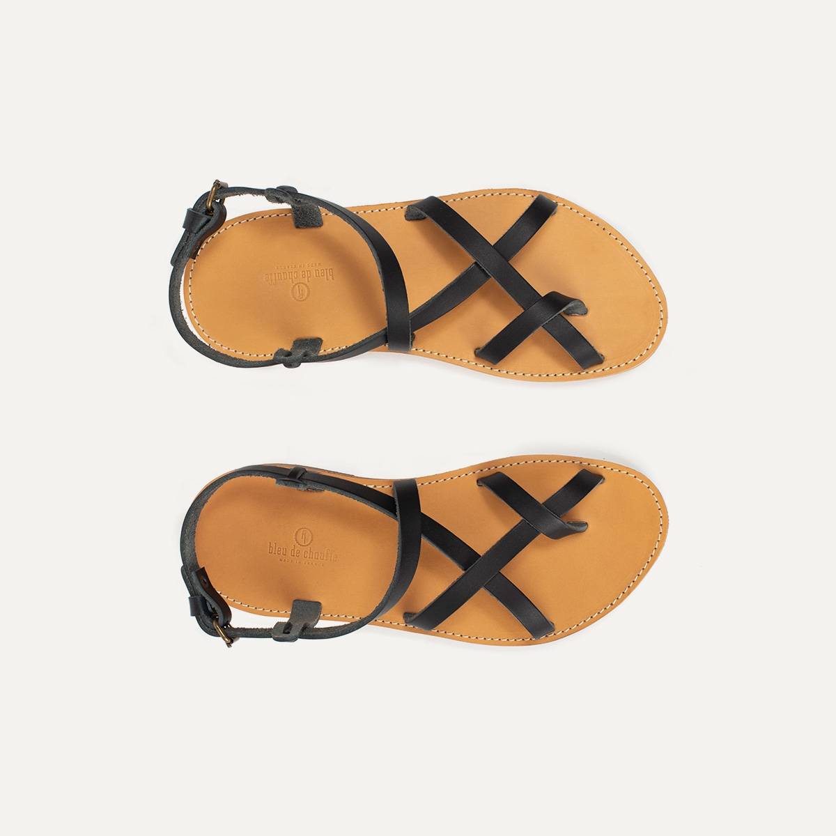 Nara leather sandals - Black (image n°1)