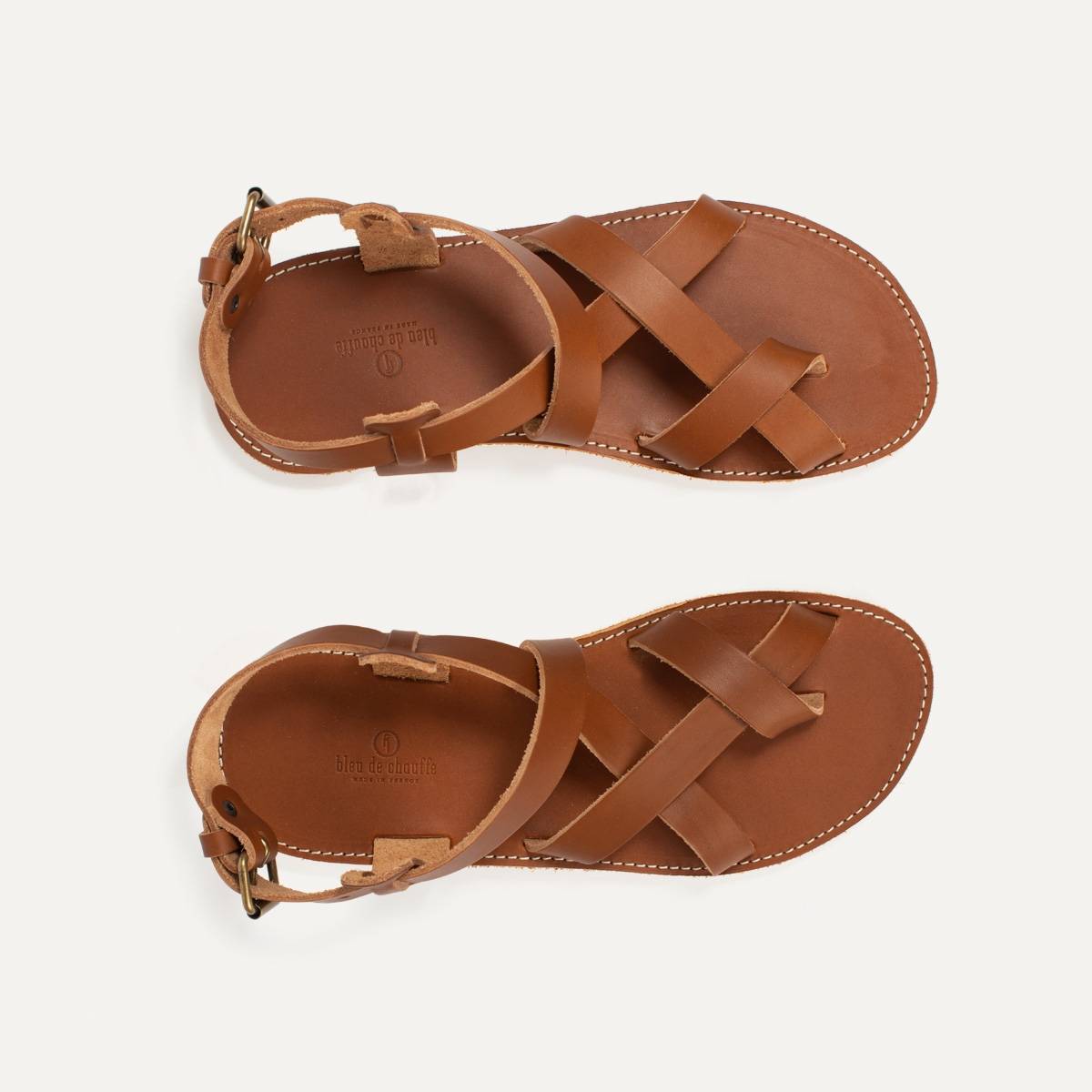 Lhassa leather sandals - Pain Brûlé (image n°4)
