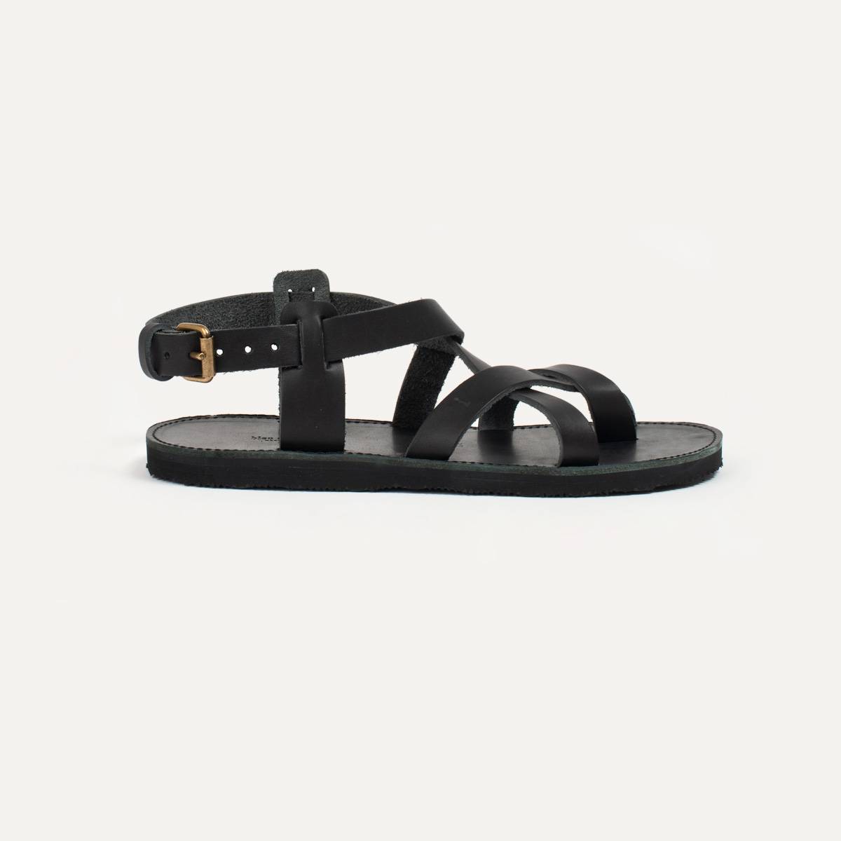 Lhassa leather sandals - Black (image n°1)