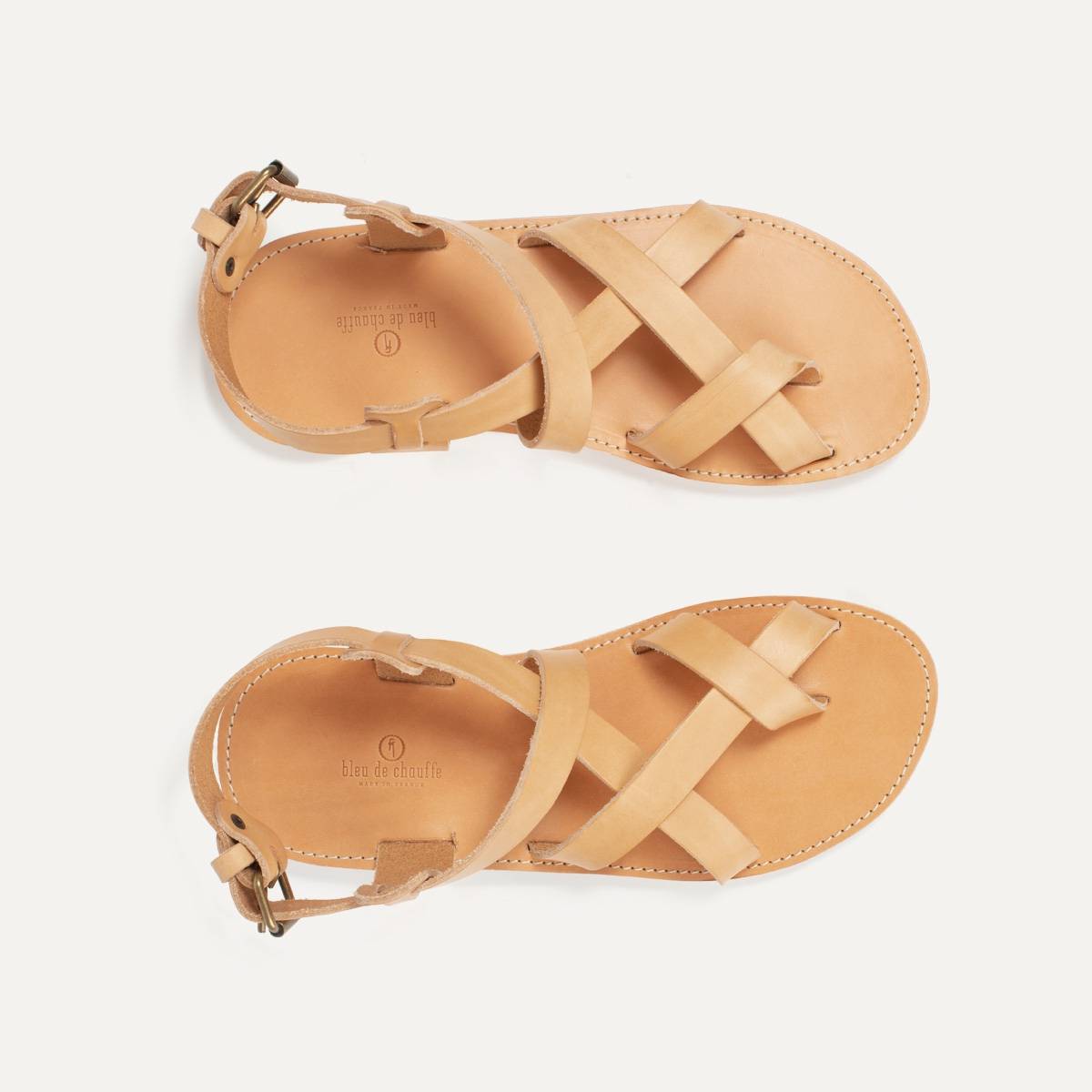 Lhassa leather sandals - Natural (image n°4)