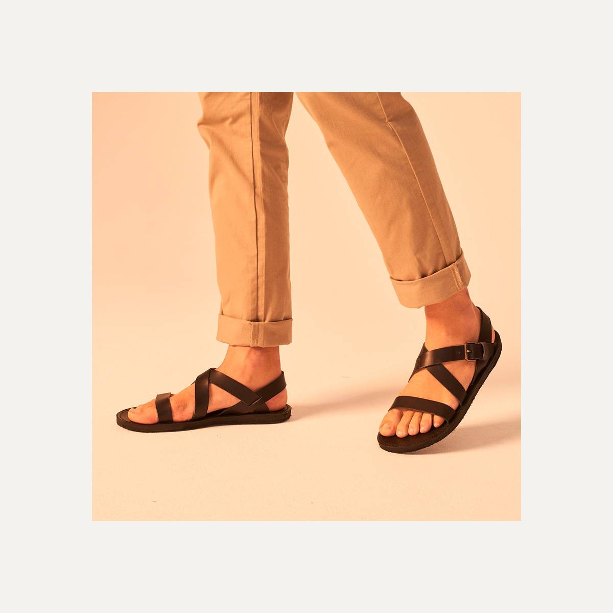 Iwate leather sandals - Pain Brûlé (image n°6)