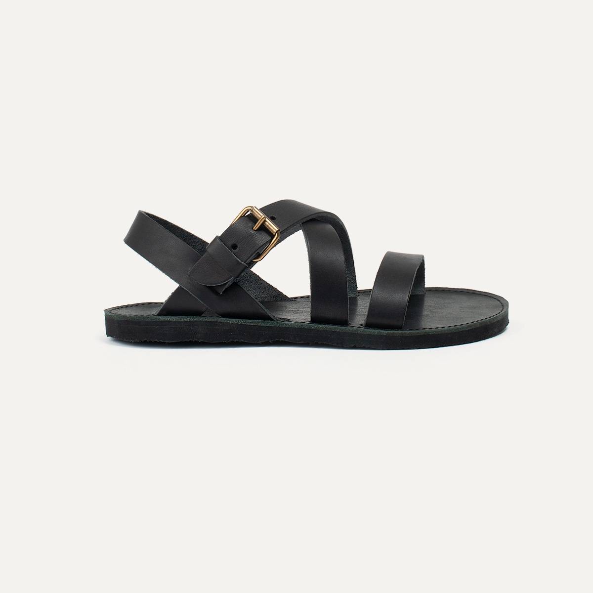 Iwate leather sandals - Black (image n°1)