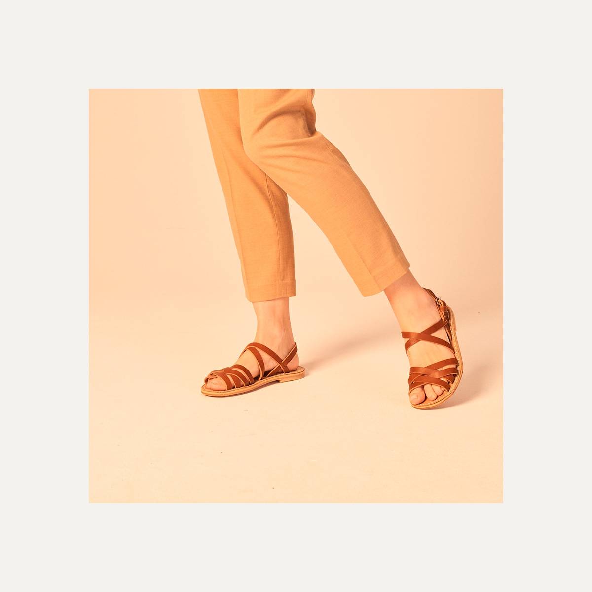 Majour leather sandals - Pain Brûlé (image n°6)