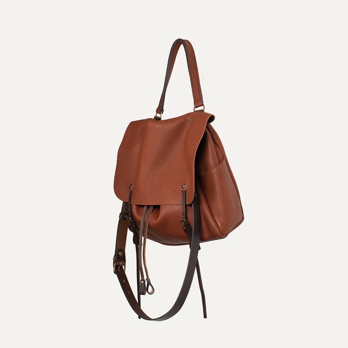Colette leather satchel - Amber Brown (image n°3)