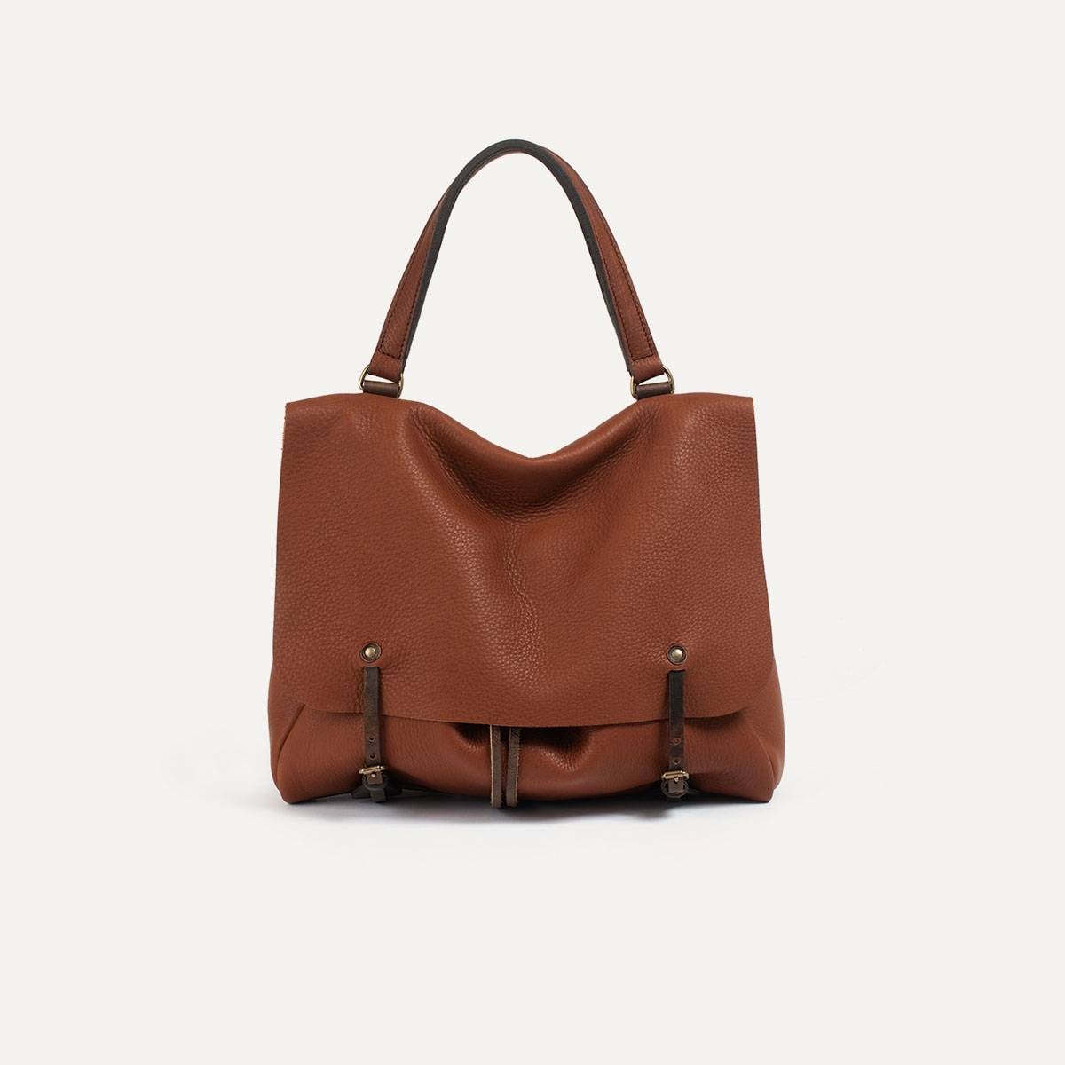 Colette leather satchel - Amber Brown (image n°1)