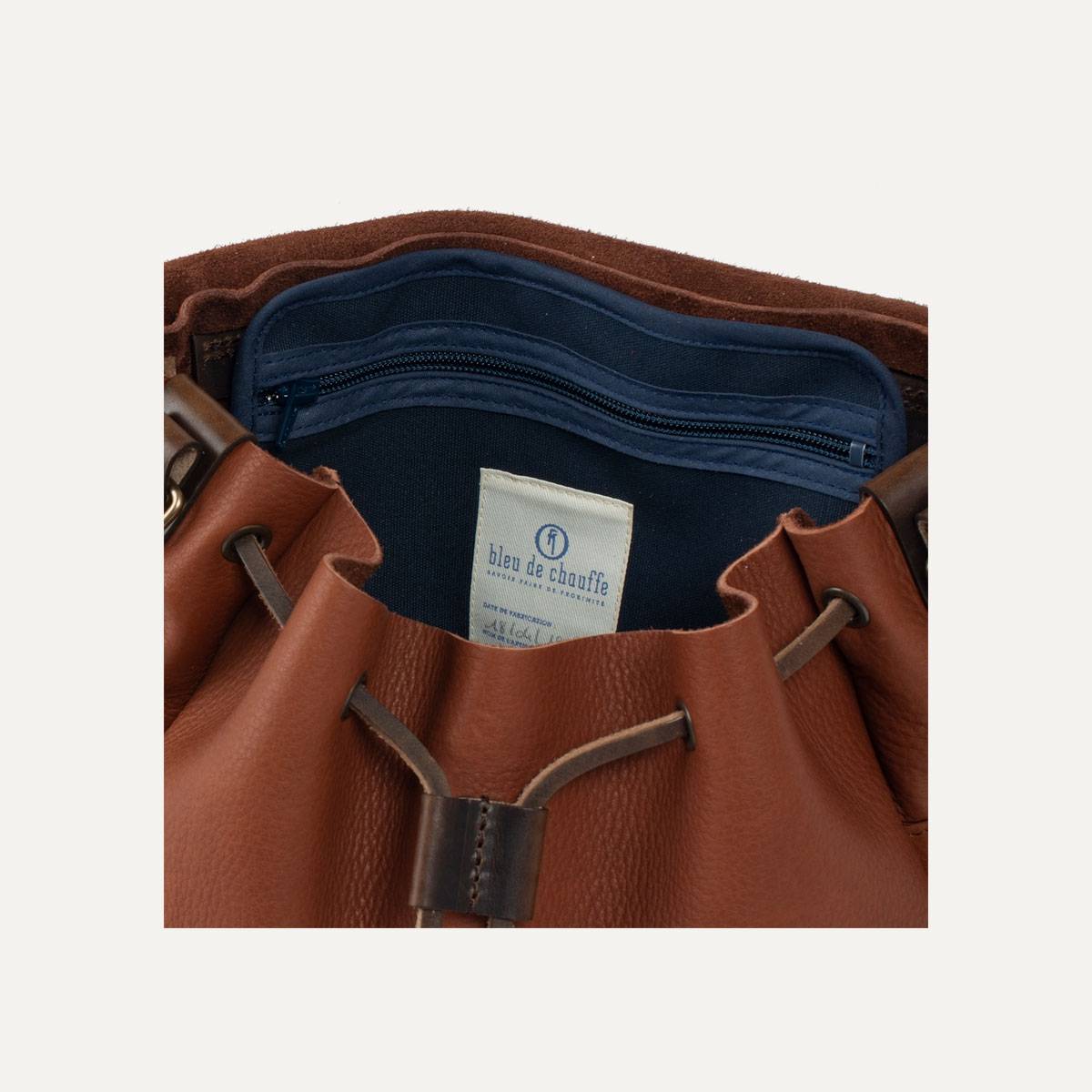Colette leather satchel - Amber Brown (image n°5)