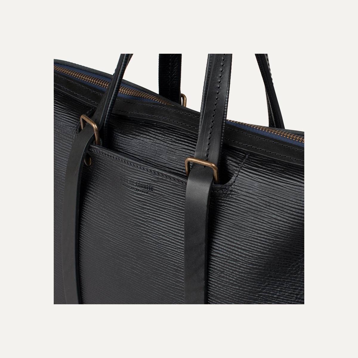 Jupiter briefcase - Peeble black (image n°3)