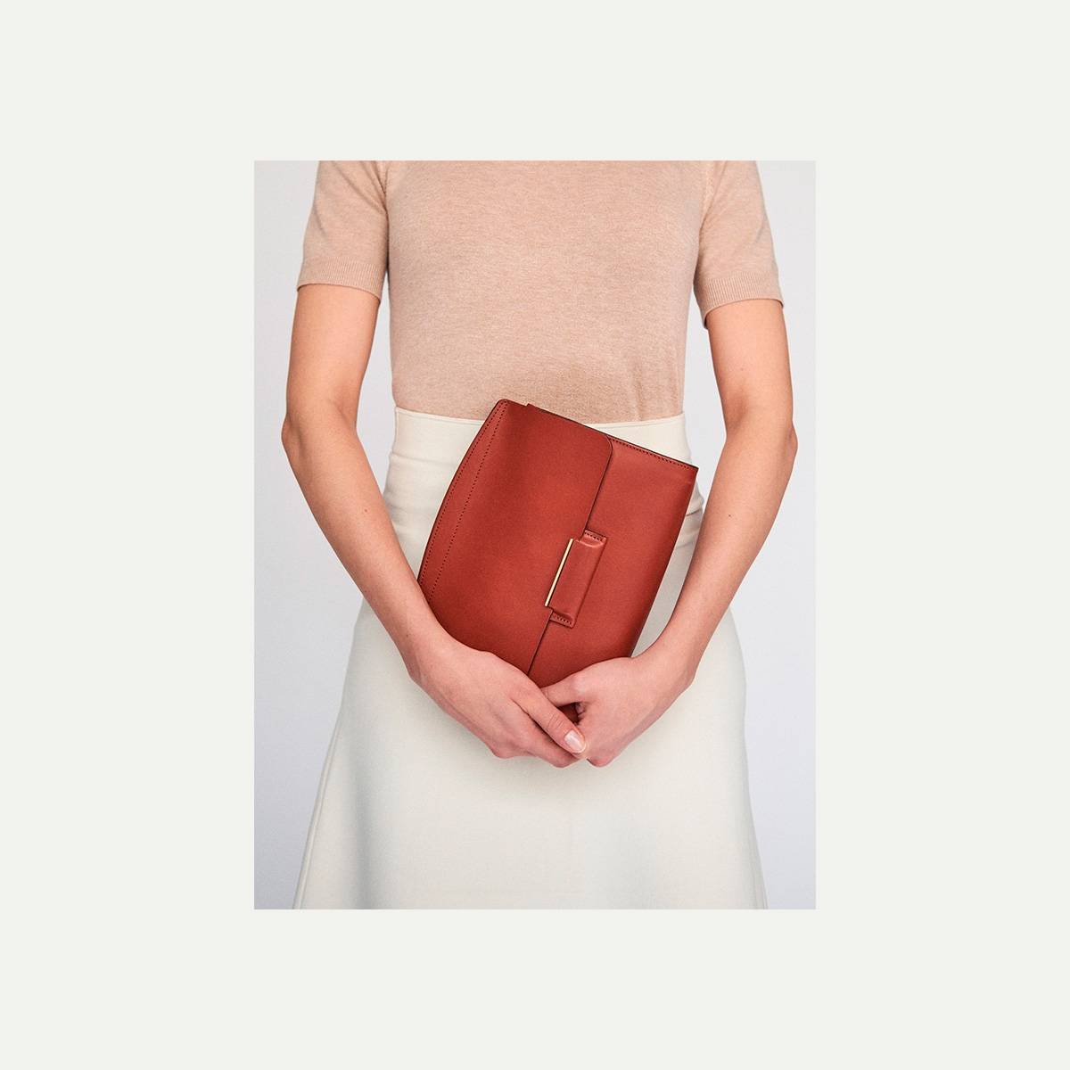 Origami S clutch bag - Rust (image n°7)