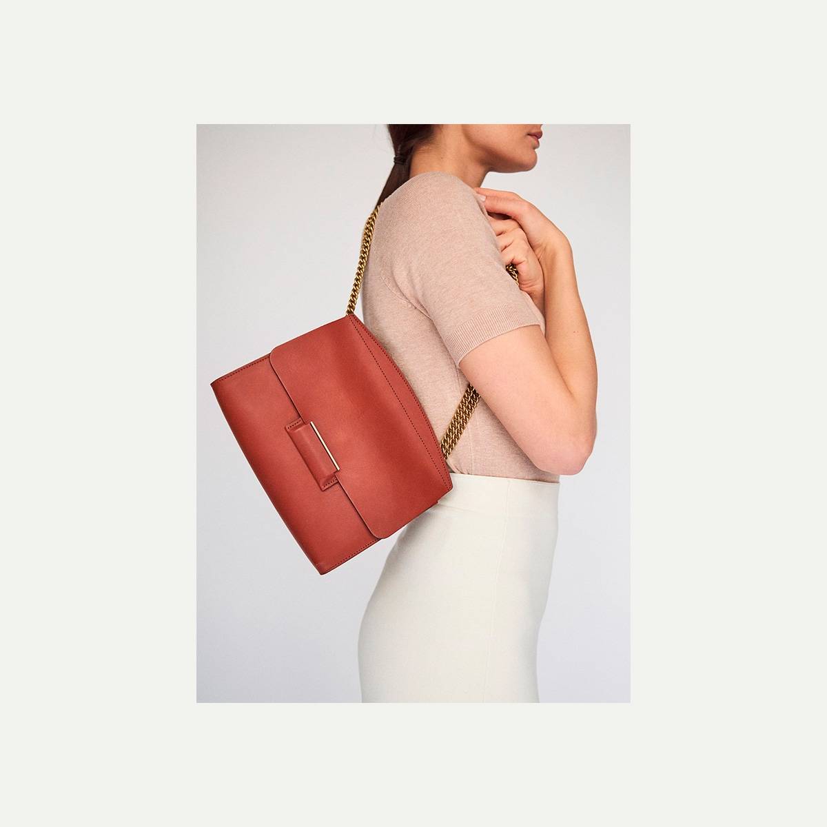 Origami S clutch bag - Rust (image n°6)