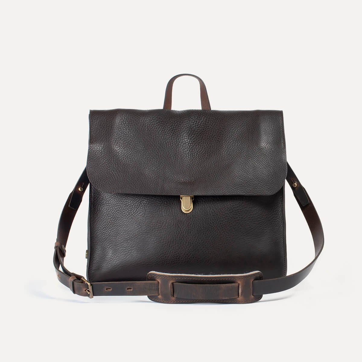 Chico Leather Satchel - Dark Brown / E Pure (image n°1)