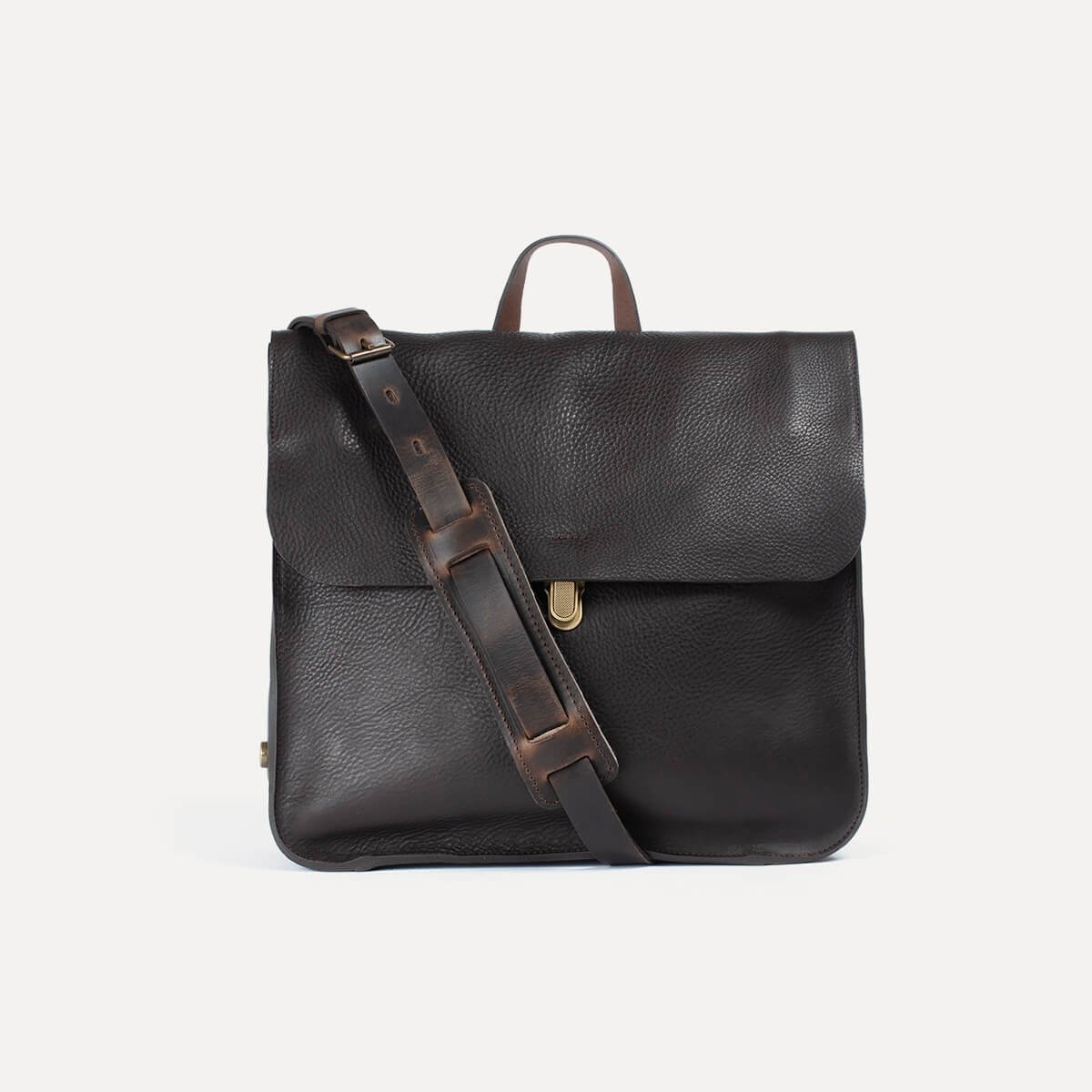 Chico Leather Satchel - Dark Brown / E Pure (image n°2)