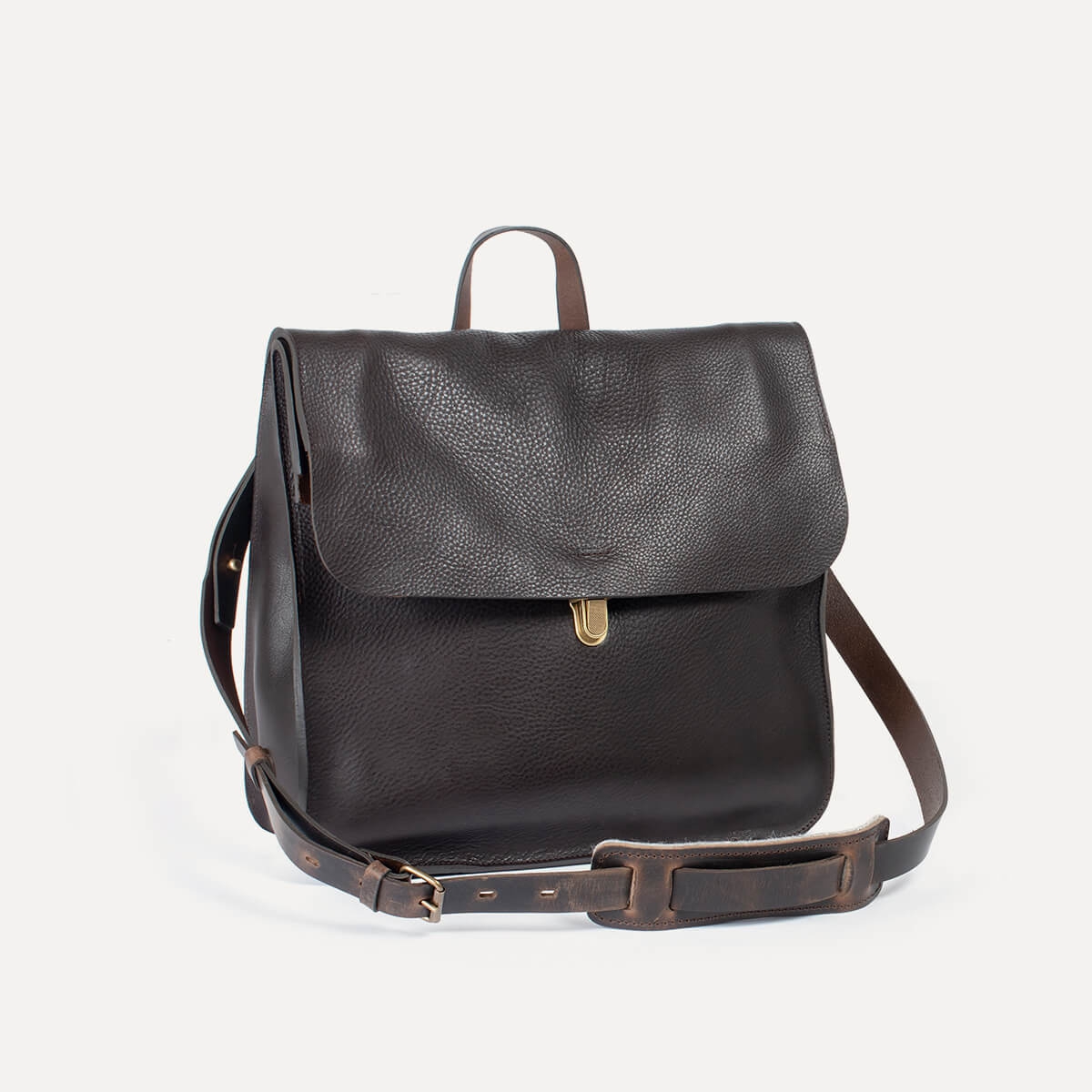 Chico Leather Satchel - Dark Brown / E Pure (image n°3)