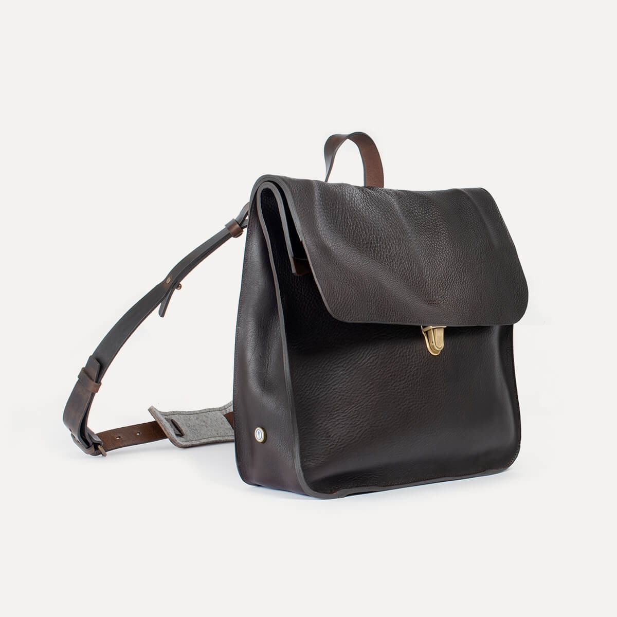 Chico Leather Satchel - Dark Brown / E Pure (image n°4)