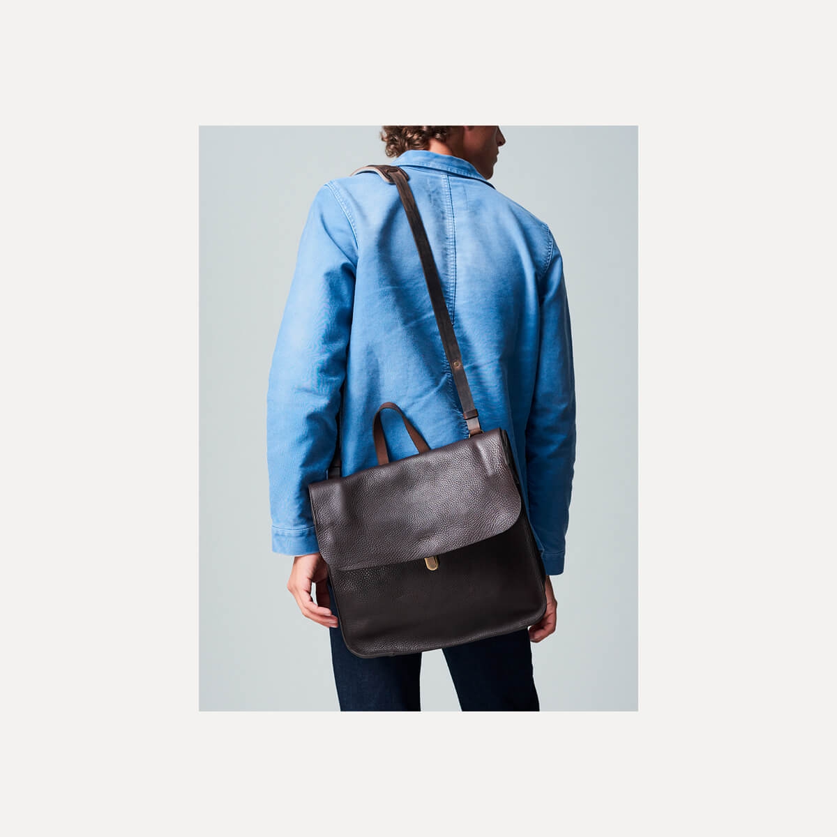 Chico Leather Satchel - Dark Brown / E Pure (image n°6)