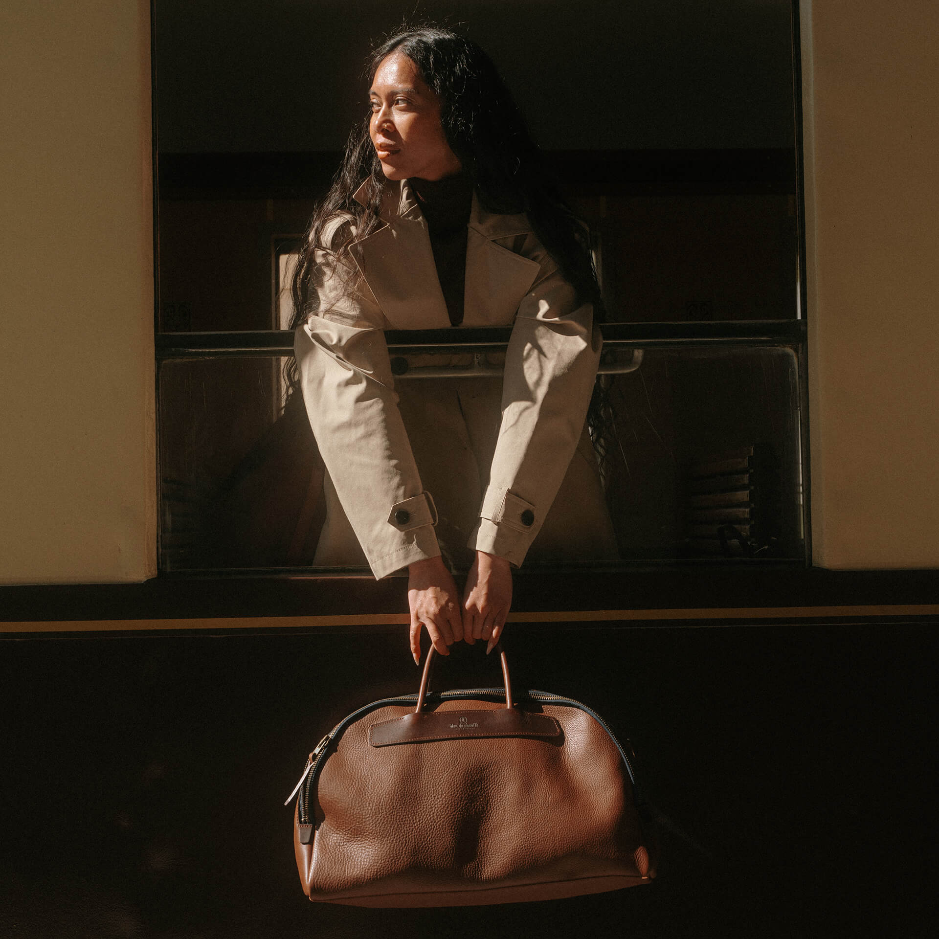 Sac bowling Bleu de Chauffe coloris Marron