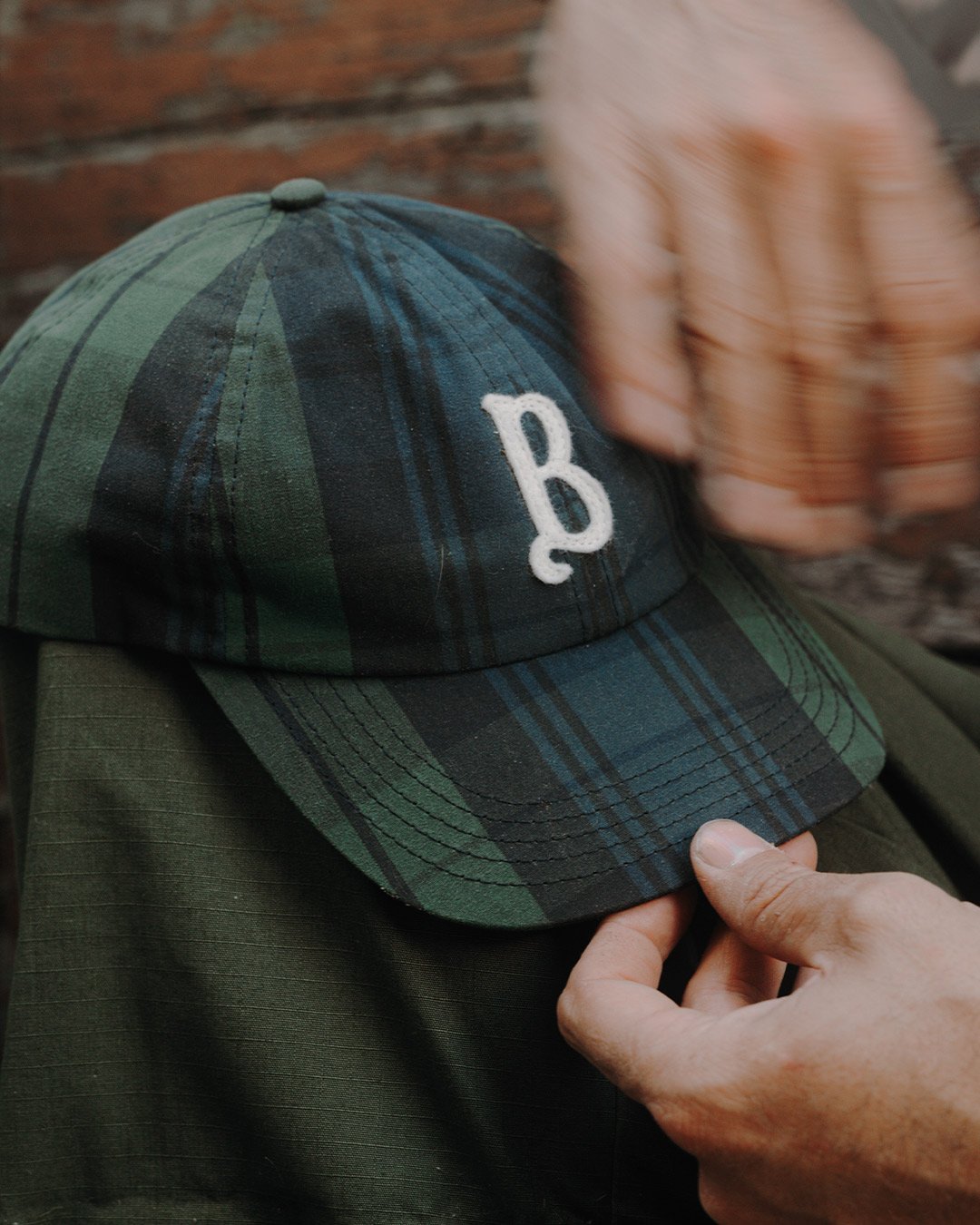 Tartan newsboy hat