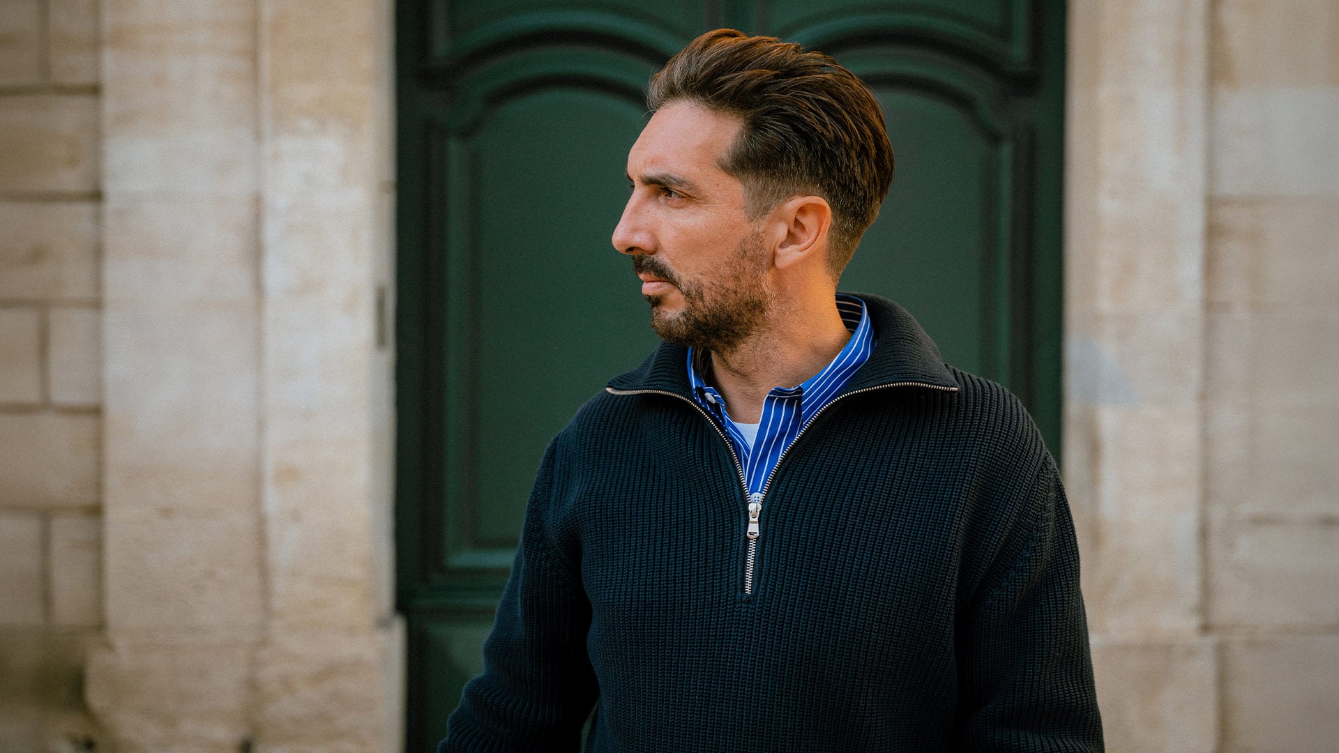 Discover our sailor sweaters, zip-up sweaters, and cardigans made in France.