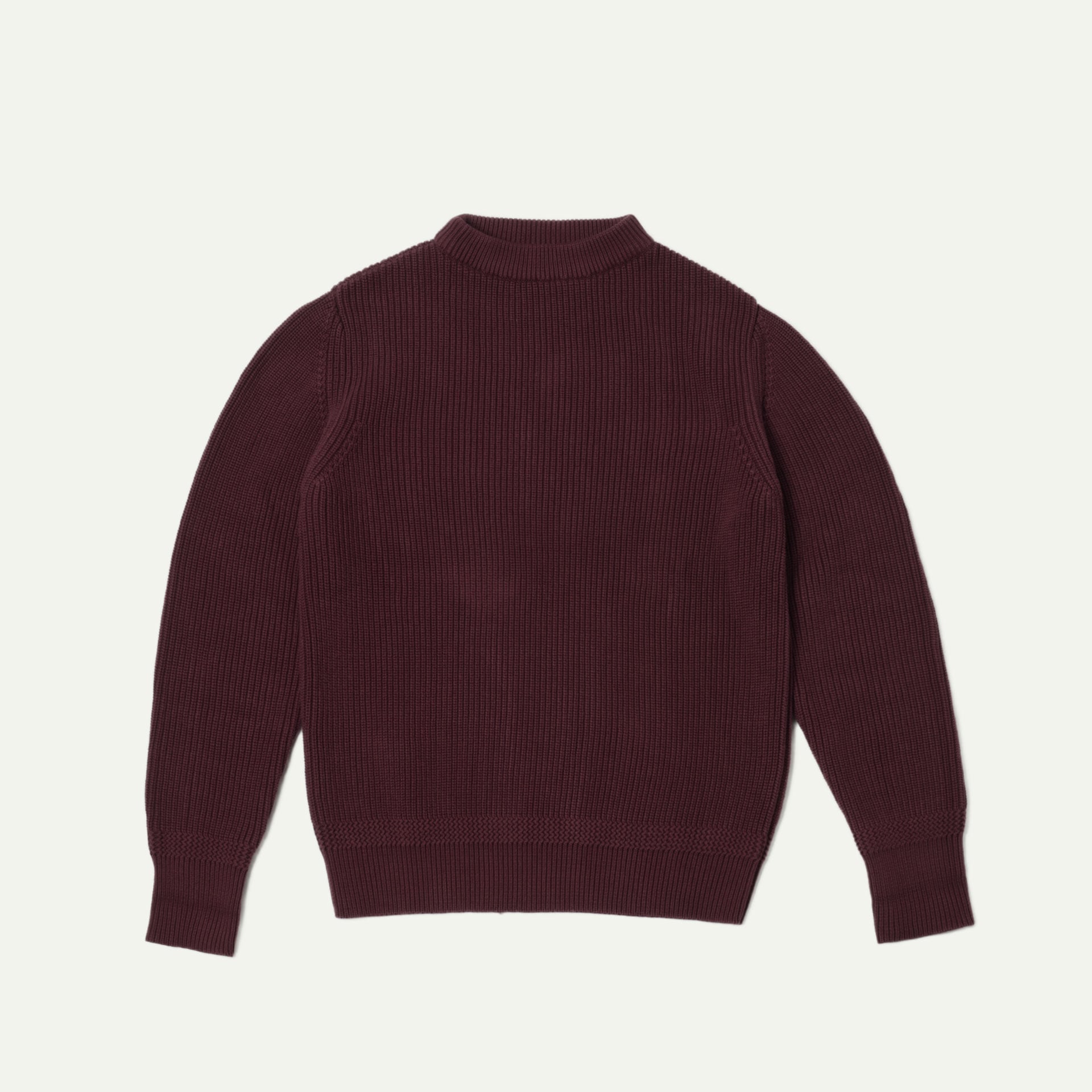 Men's sweater made in France, burgundy color
