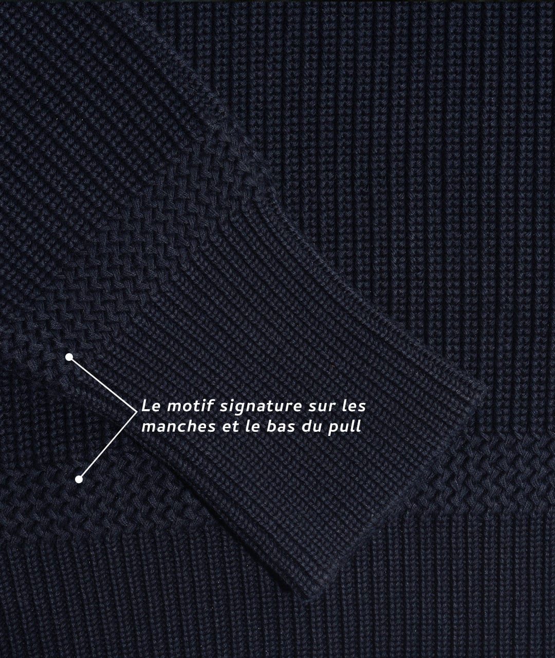 D&eacute;tails tricot pull camionneur
