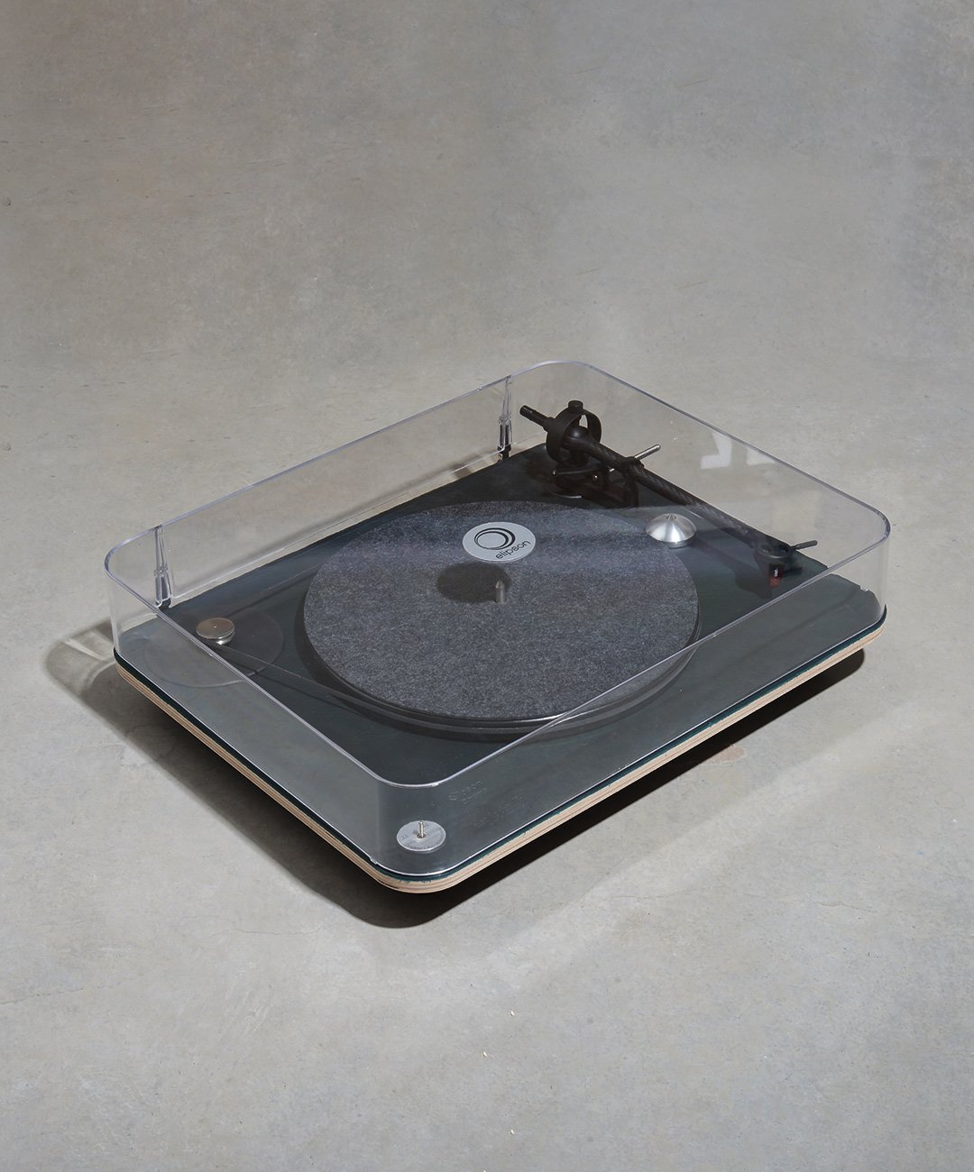 Leather-wrapped turntable