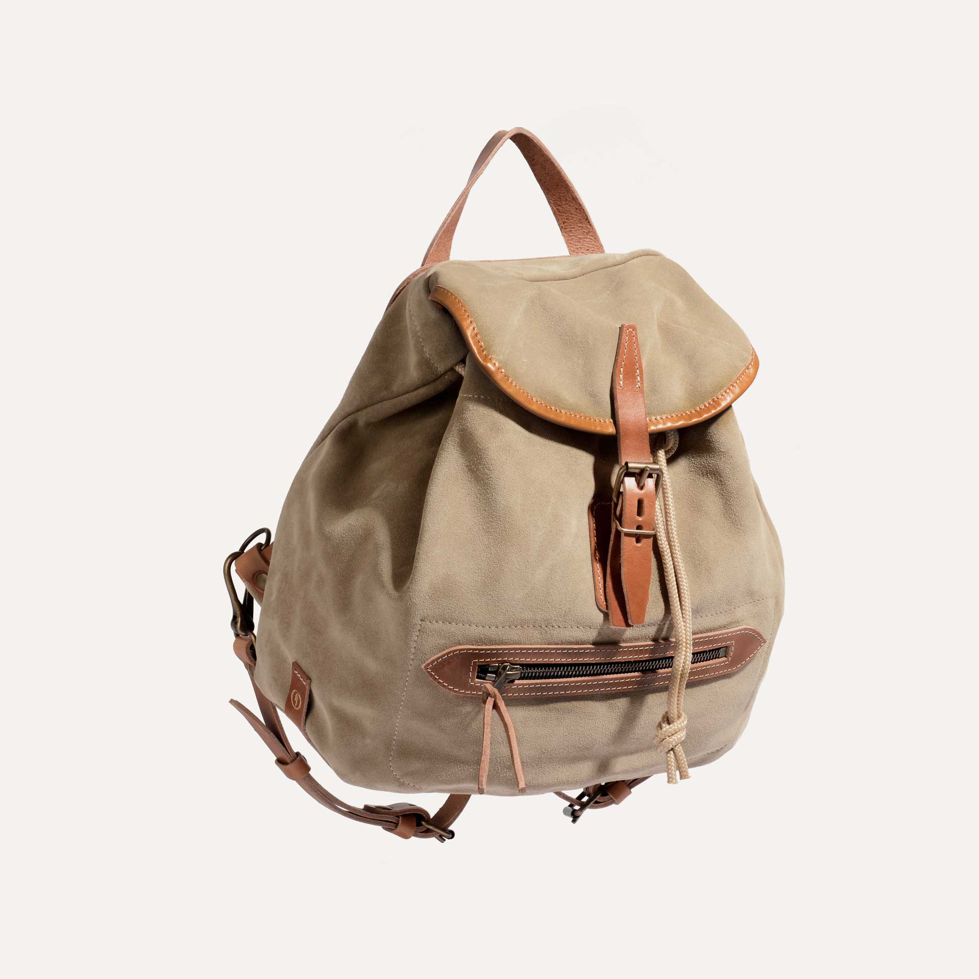 Camp suede leather backpack