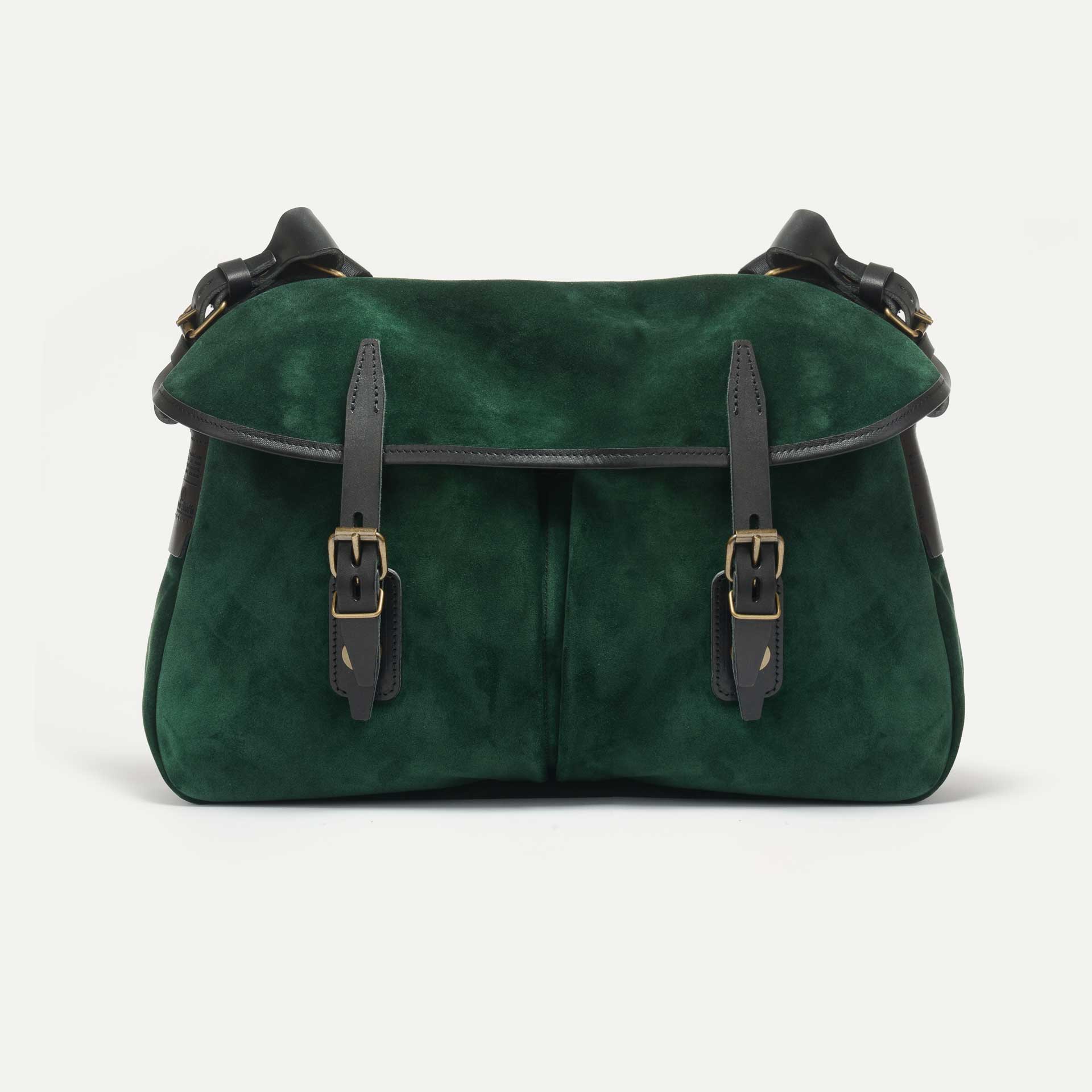 Sac besace en cuir velours