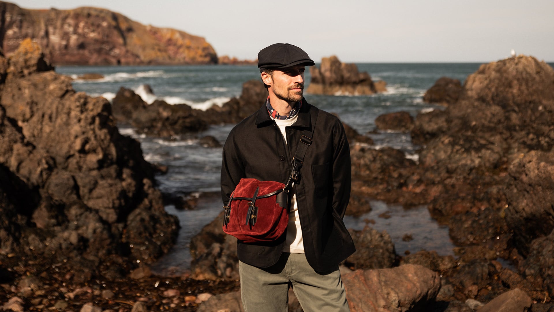 Cartbale leather man Zipper M in Soft Brown