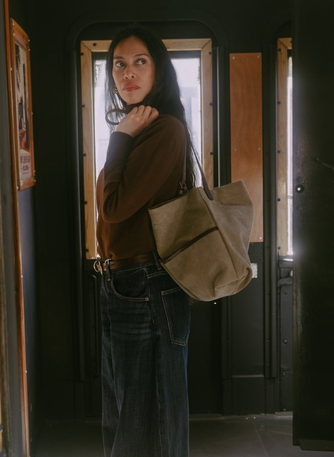 Pochette Gombes - Kaki stonewashed