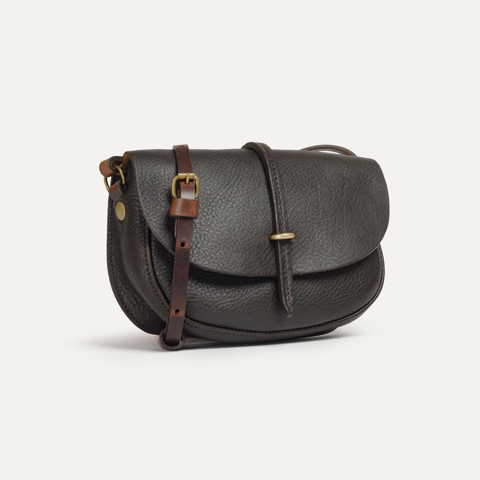 sac a main artisanal "Java" coloris marron 
