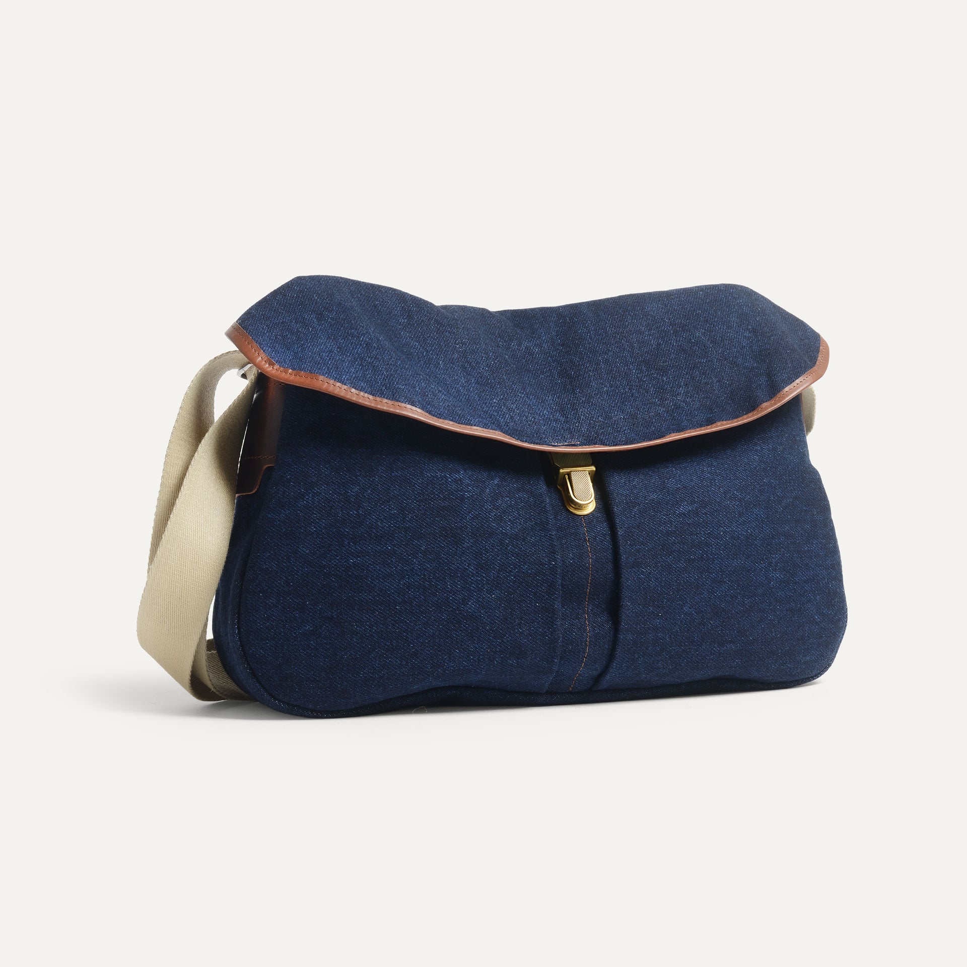 sac besace "L&eacute;on " en toile dneim japonais