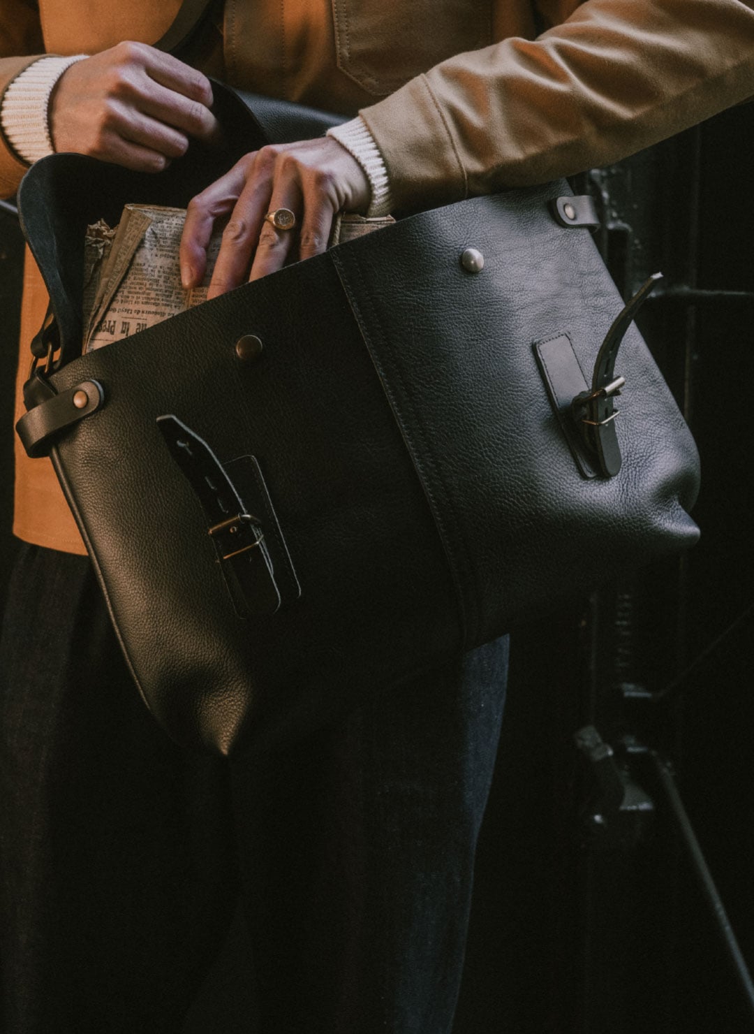 Besace en cuir pour homme