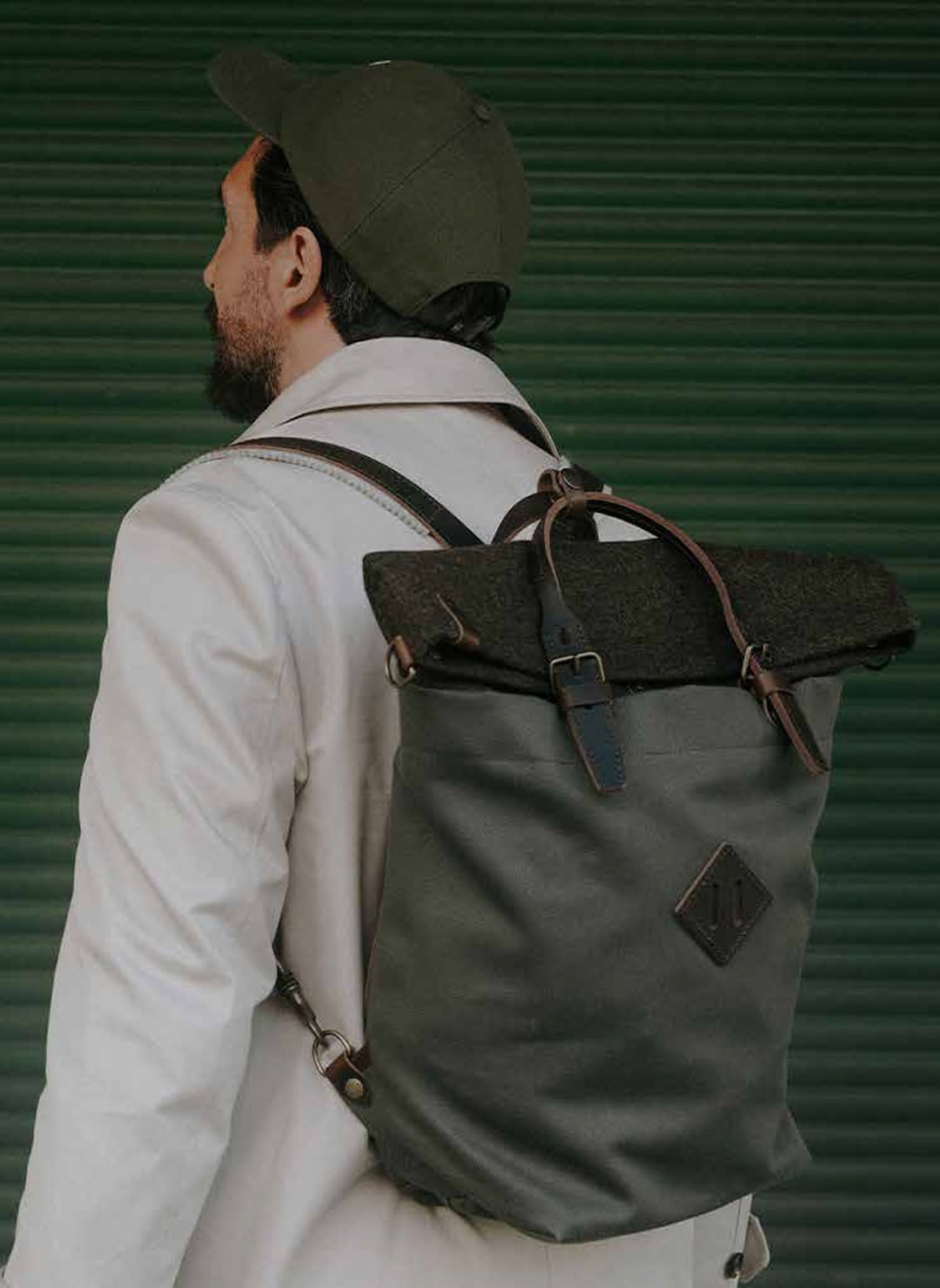 Sac &agrave; dos Woody - Kaki & Tweed