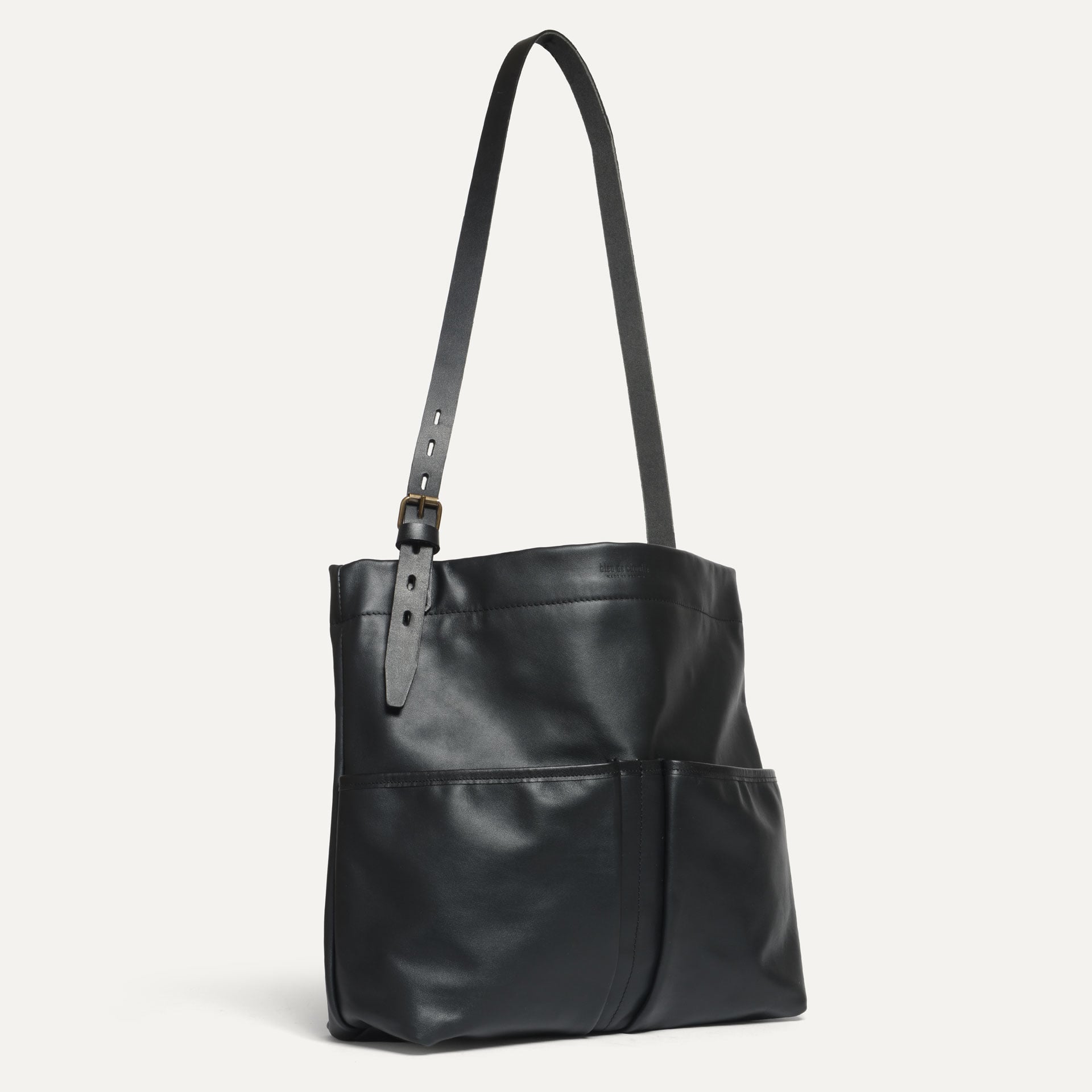 sacoche en cuir "Gombes" coloris noir