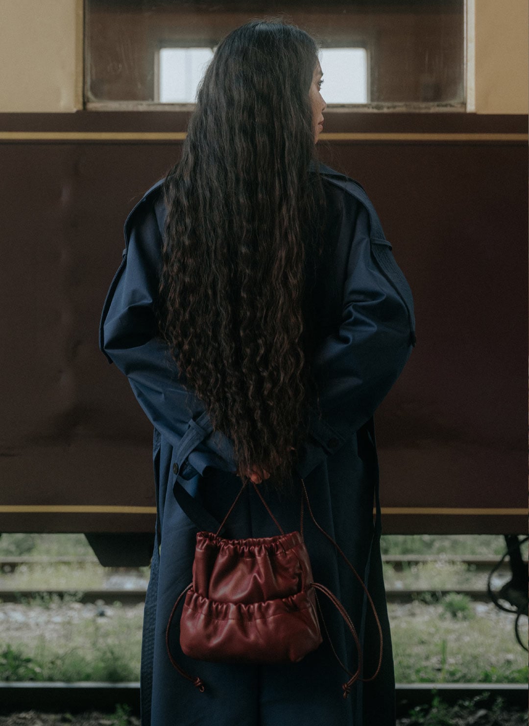 Sac pochette Menuet - Tourbe