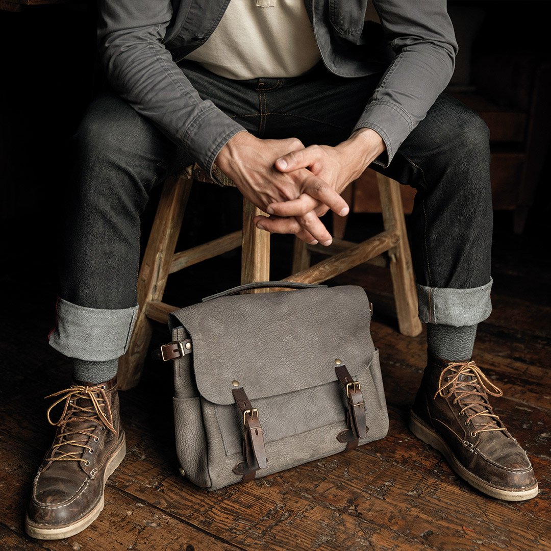 Men's leather satchel Eclair
