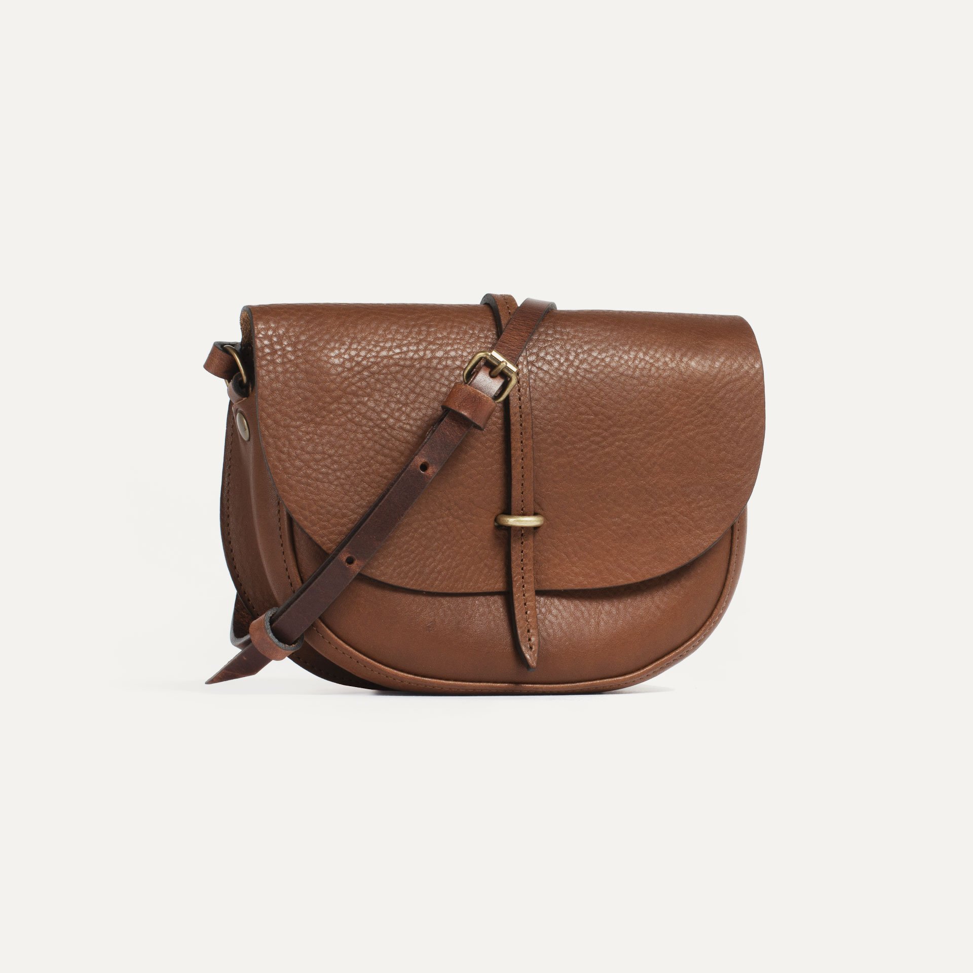 Pochette en cuir marron 