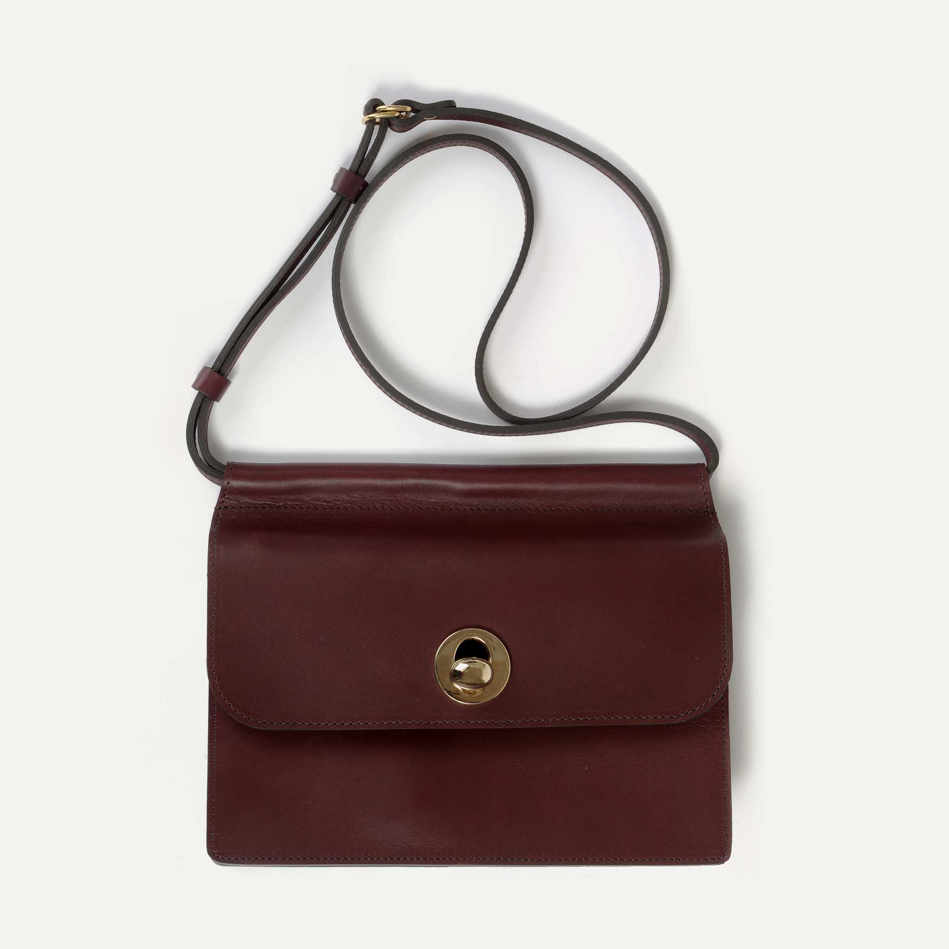 Saoche pochette en cuir tourbe