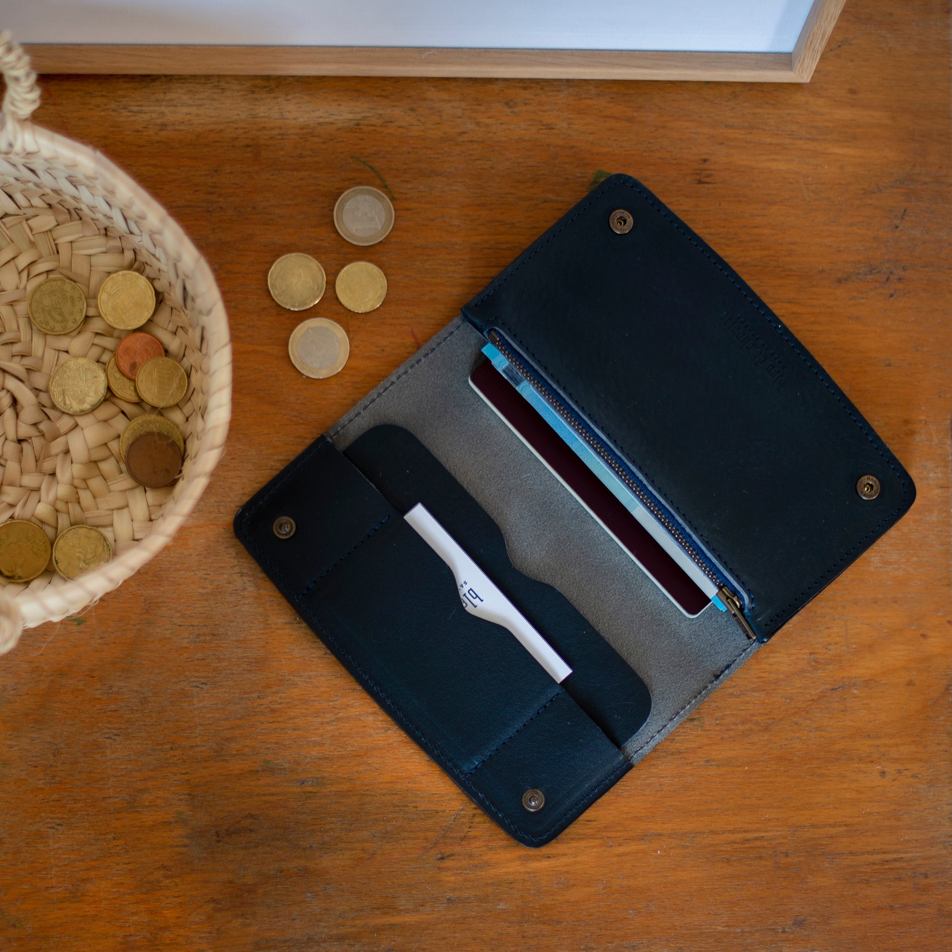 Discover Bleu de Chauffe leather wallets