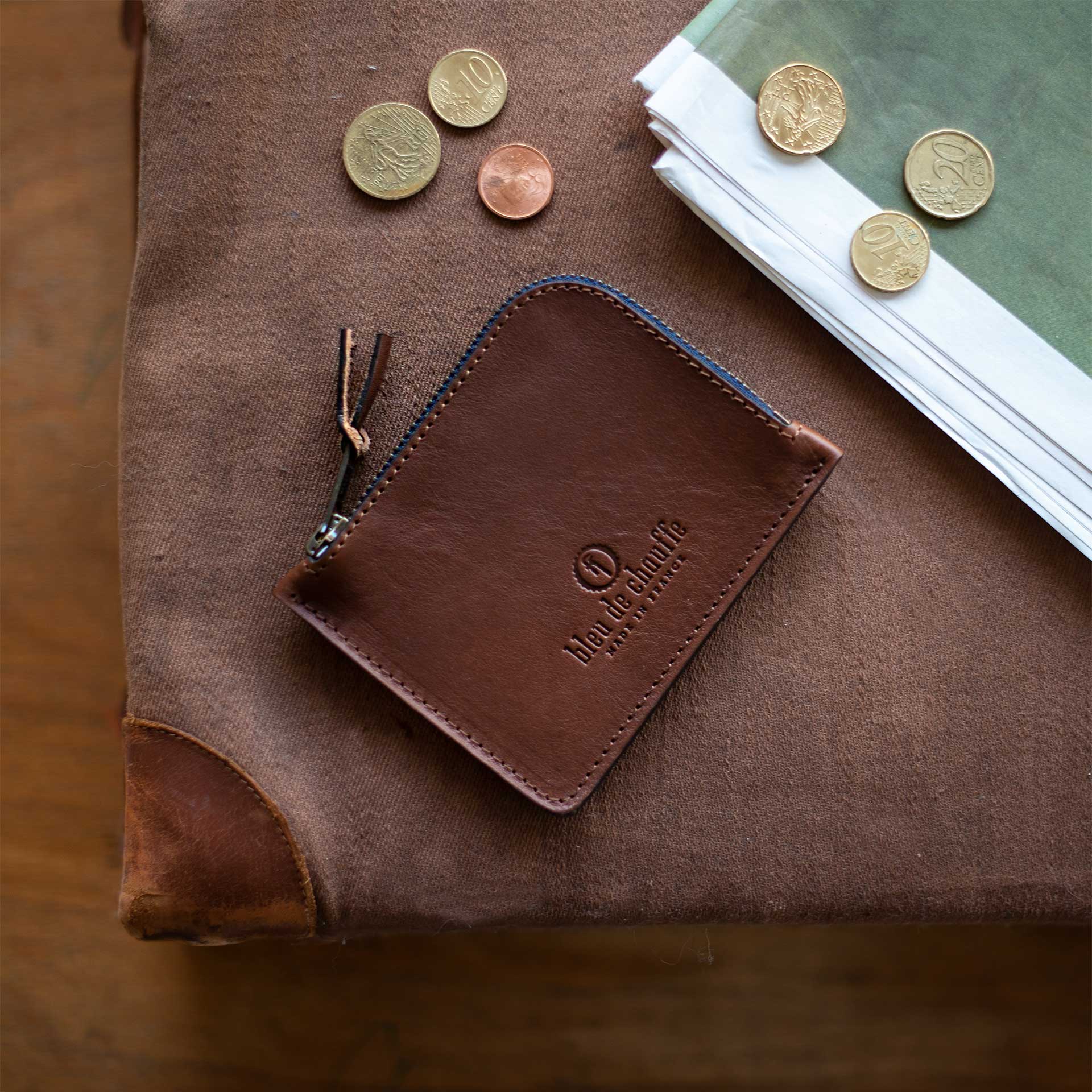 “AS” leather wallet made in France