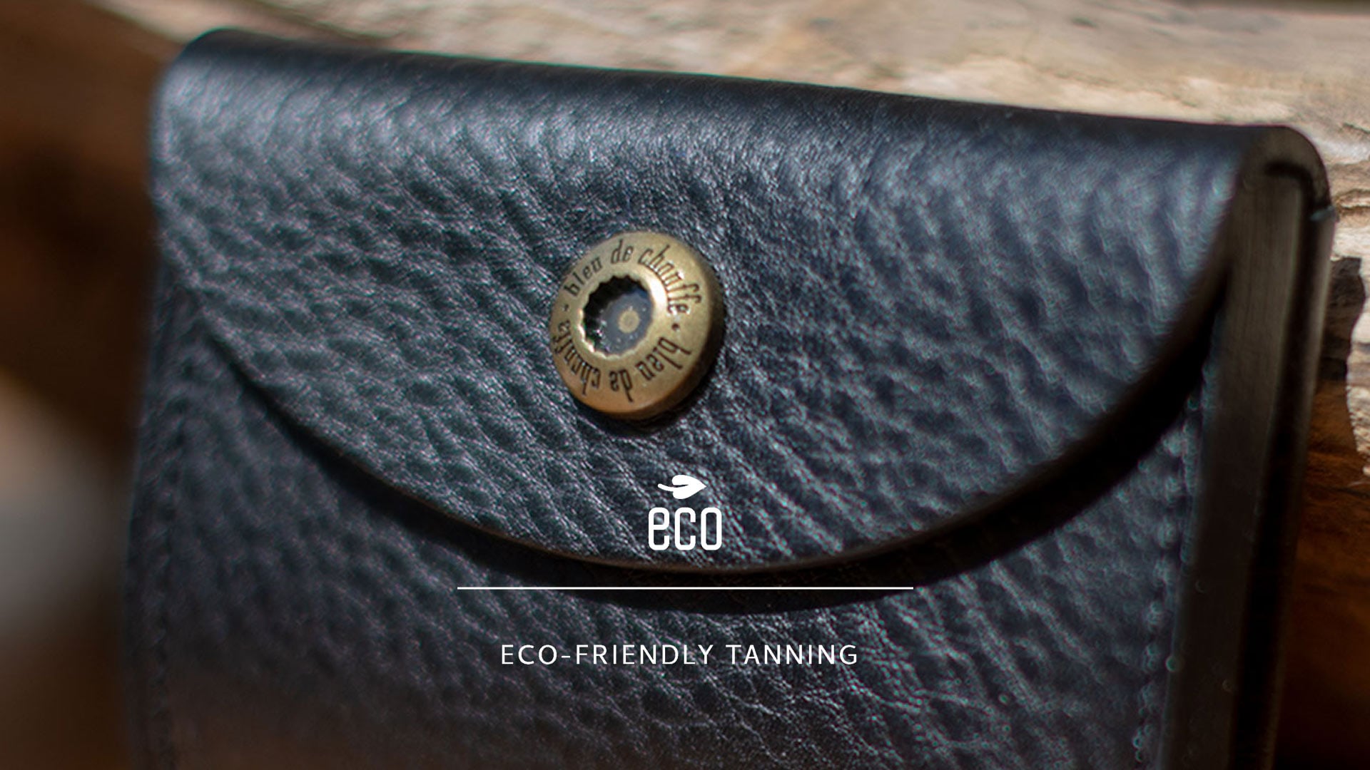 Portefeuille en cuir grain&eacute; ecoresponsbale