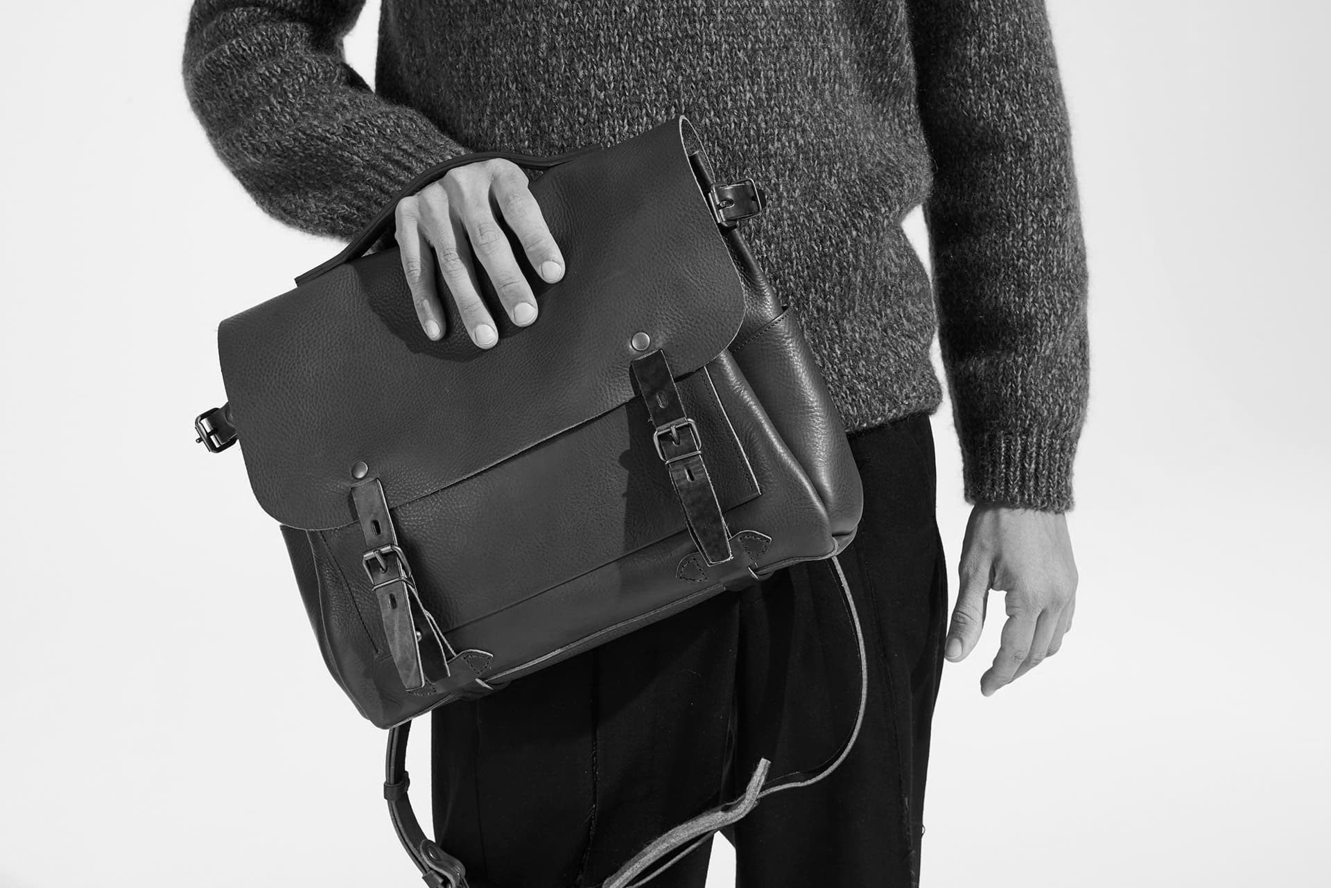 Men's Laptop Bags | Leather Briefcase - Made in France | Bleu de chauffe
